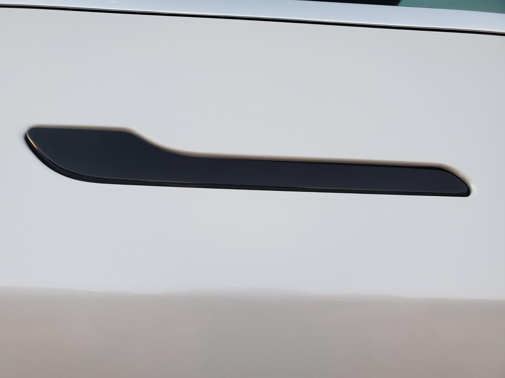 4-Piece Matte Black Side Door Push Handle Cover Trims for 2017+ Tesla Model 3 & Y - Premium Interior Upgrade for Enhanced Style & Protection (Perfect for Car Enthusiasts & Daily Commuters)