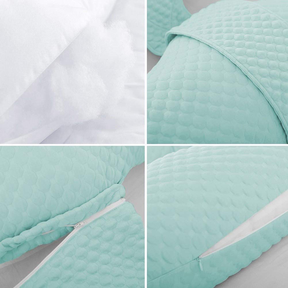 U-Shaped Maternity Body Pillow for Pregnant Women - Full Length Pregnancy Support Pillow with Removable Cover for Back, Hips, Legs & Belly Relief - Perfect for Sleeping, Nursing & Comfort During Pregnancy