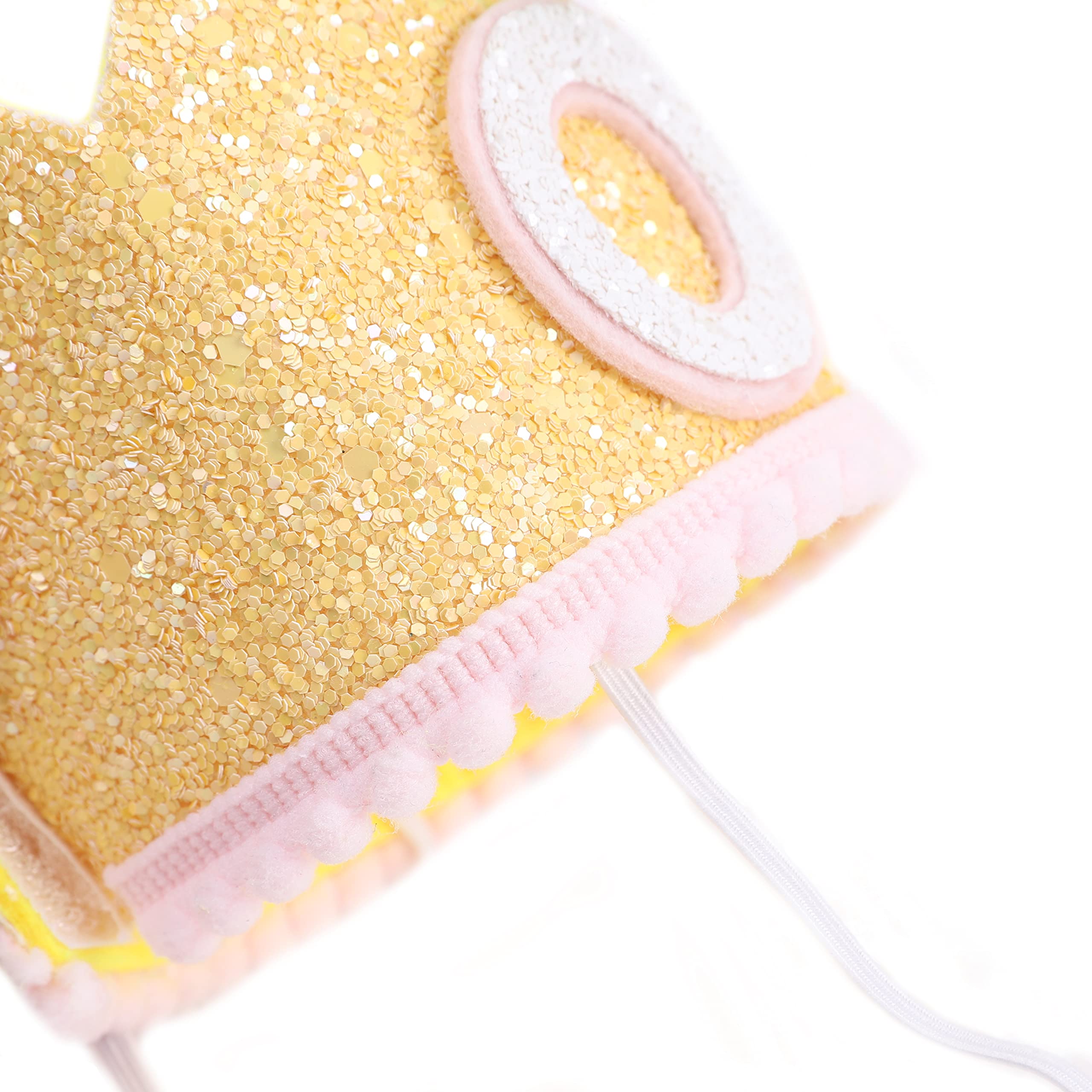 Lemon 1st Birthday Crown - Light Pink & Yellow Birthday Tiara for Girls | Baby Shower Decor, Cake Smash Props, First Birthday Party Accessories | Perfect for Photo Shoots & Birthday Celebrations