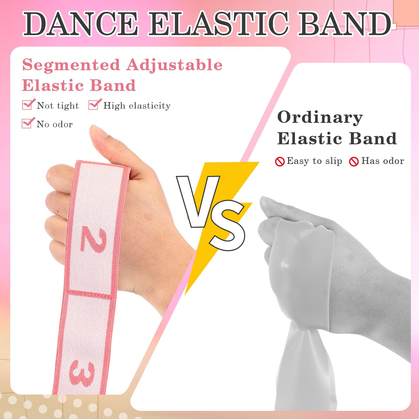 Kids Elastic Stretching Band - Adjustable 8-Loop Gymnastics & Ballet Dance Strap for Exercise, Pilates, Yoga & Dance Training - Perfect for Home, Studio & Gym Workouts