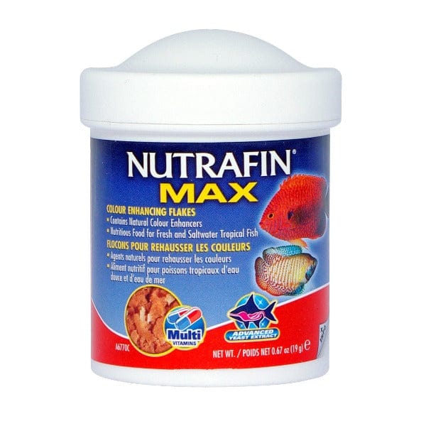 Nutrafin Max Color Enhancing Fish Food Flakes - Vibrant Tropical & Goldfish Aquarium Diet for Healthier, Brighter Fish - Perfect for Freshwater Tanks & Community Aquariums