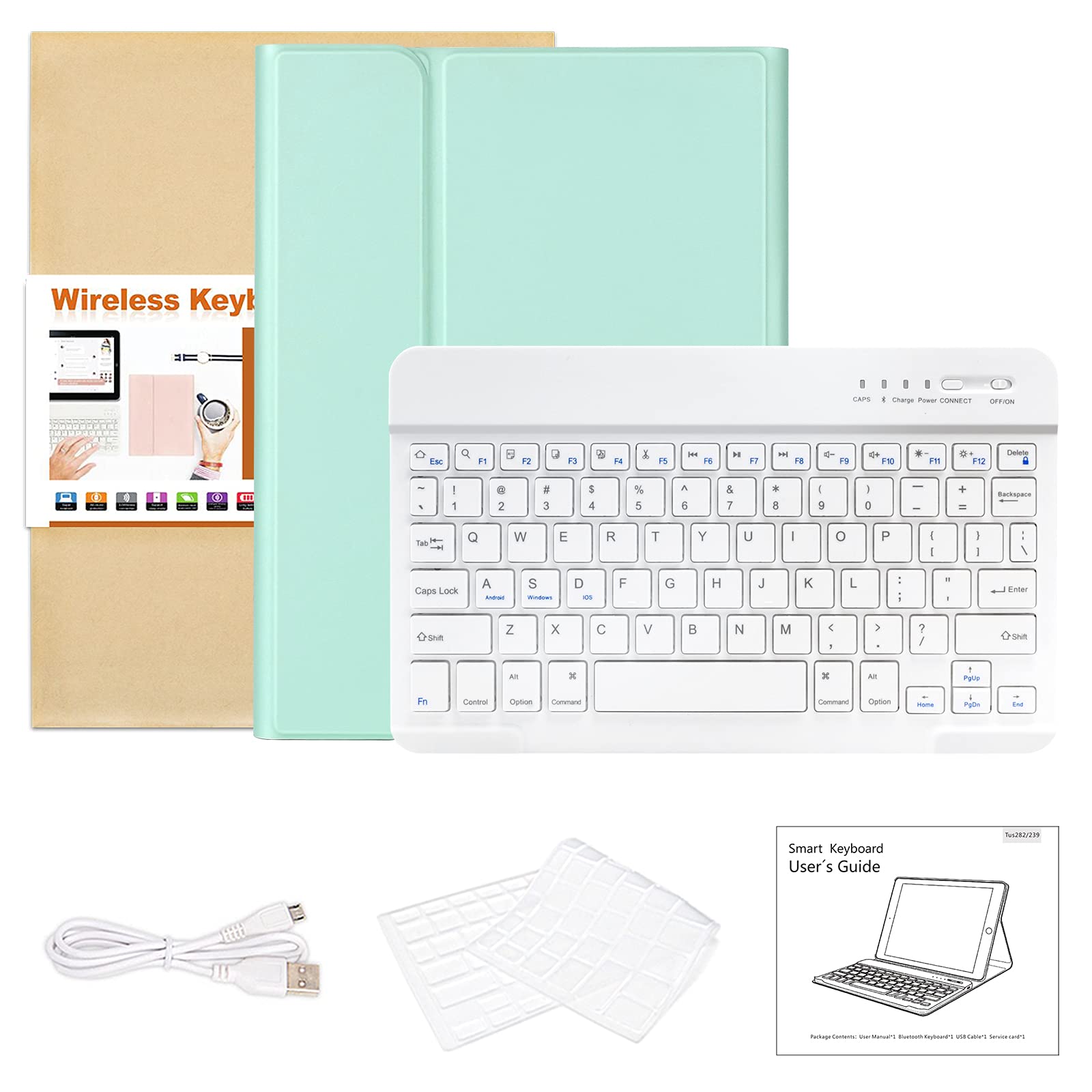 Magnetic Detachable Bluetooth Keyboard Case for iPad Air 11 inch (M3 2025/M2 2024) & iPad Pro 11 inch (1st-4th Gen) - Slim Protective Cover with Pencil Holder for 10.9