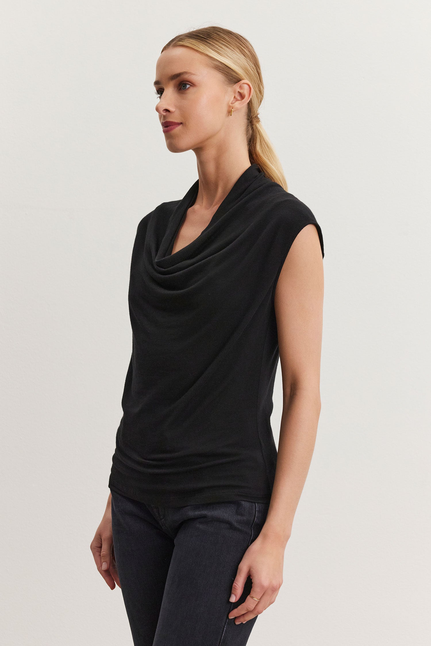 ARLIE Cowl Neck Tencel Knit Sleeveless Top for Women - Breathable & Soft Summer Blouse for Casual Wear & Office Outfits