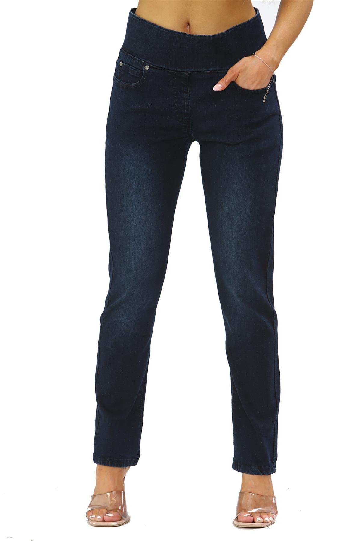 MYT Women's High Waist Stretch Jeans - Tummy Control Denim Jeggings for Everyday Comfort