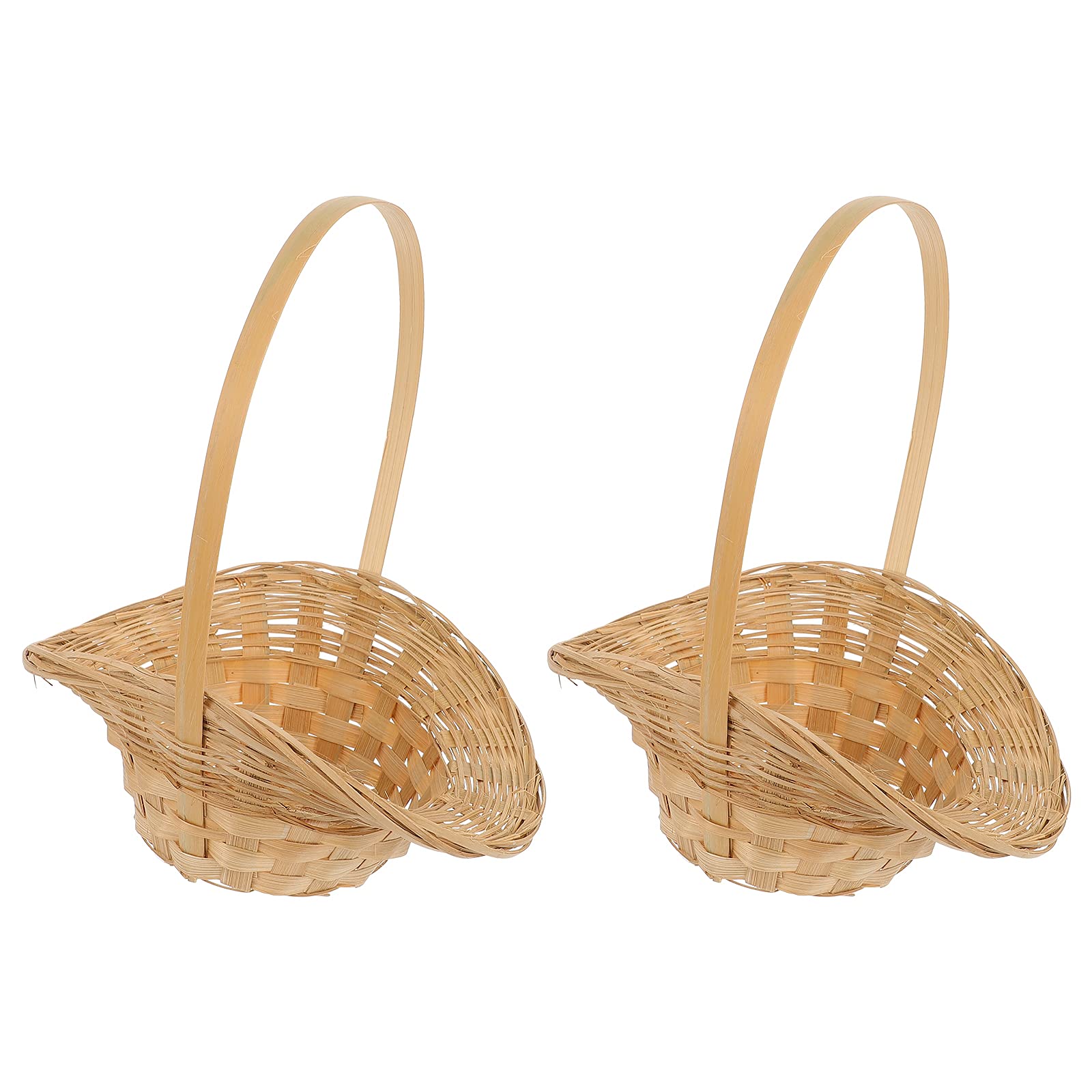 DOITOOL 2-Pack Woven Food Baskets - Portable Snack, Bread, Flower & Fruit Holder - Perfect for Picnics, Parties & Kitchen Storage