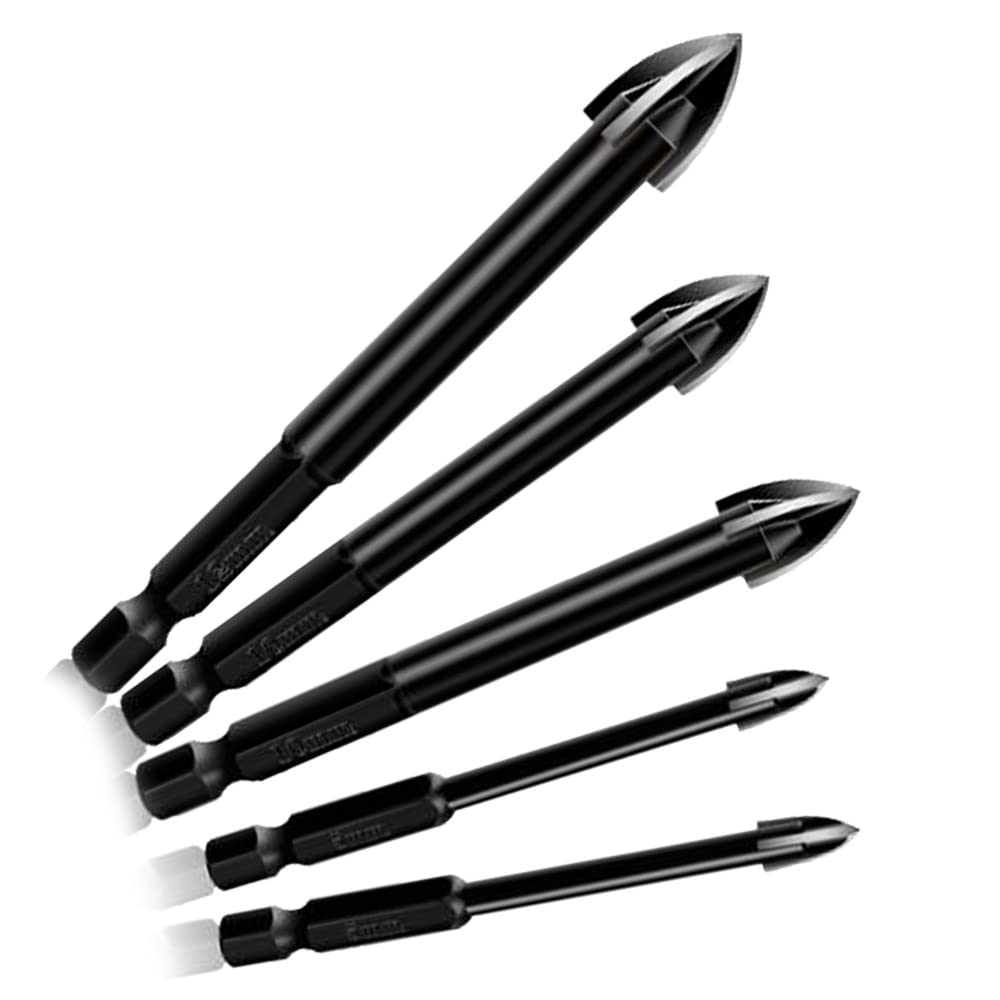 1PCS High-Speed Universal Tile Drill Bit Set - Cross Alloy Woodworking Multi-Purpose Triangle Drill Bit for Ceramic, Glass, Wood & Metal (10mm Hole Diameter) - Perfect for Home DIY, Construction & Craft Projects