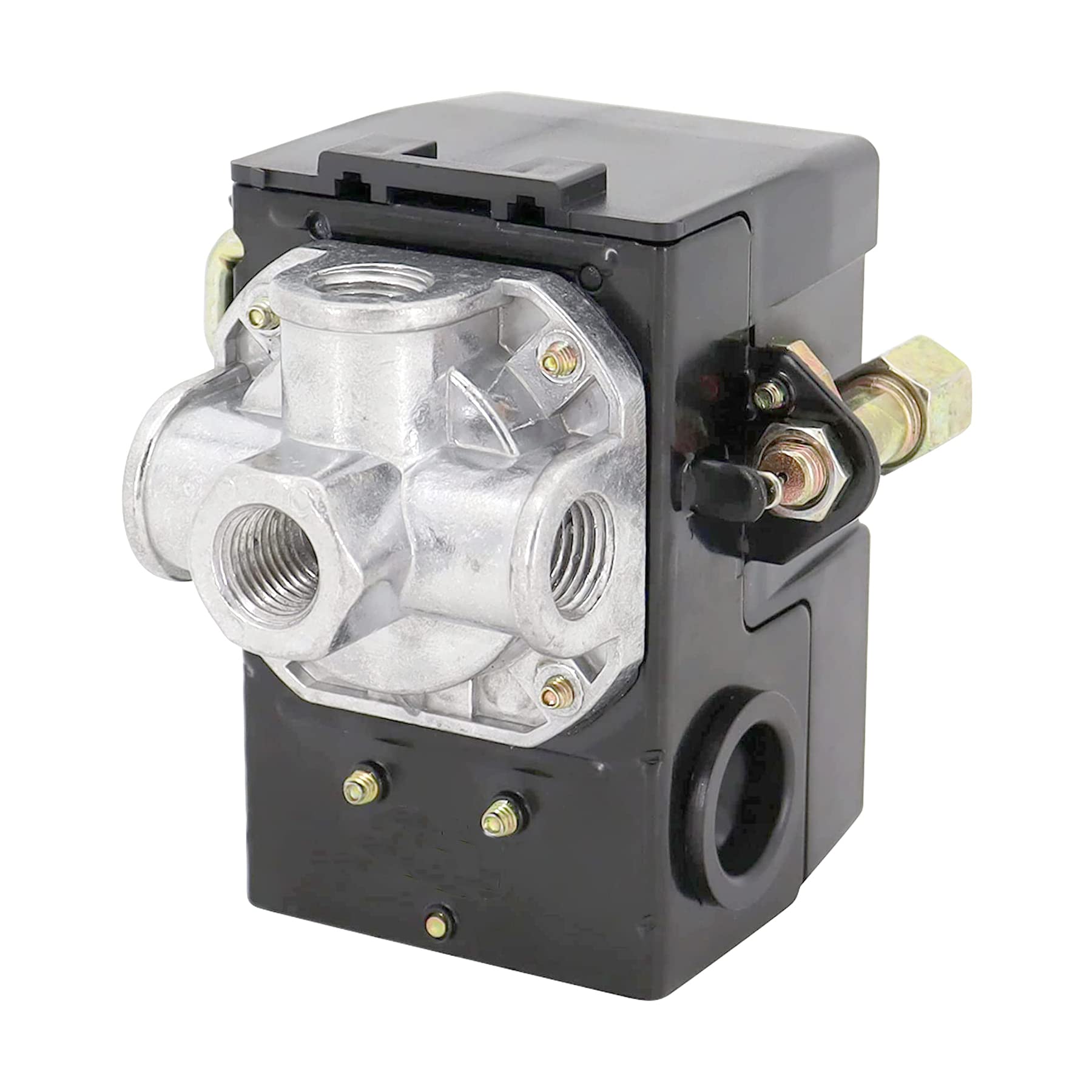 Heavy Duty Air Compressor Pressure Switch 135-175 PSI, 4 Port 26 Amp - Perfect for Industrial, Garage & Workshop Air Tools