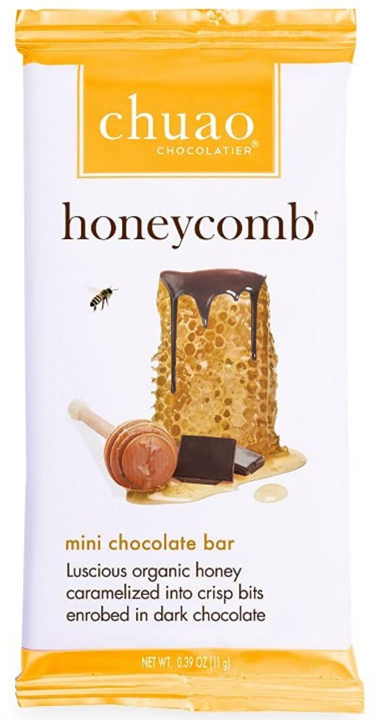 Chuao Chocolatier Honeycomb Dark Chocolate Mini Bars 100-Pack | Gourmet Artisan European Chocolate with No Preservatives | Perfect for Gift Baskets, Christmas, Valentine's Day, Corporate Gifts | Ideal for Office Treats, Party Favors & Holiday Celebrations