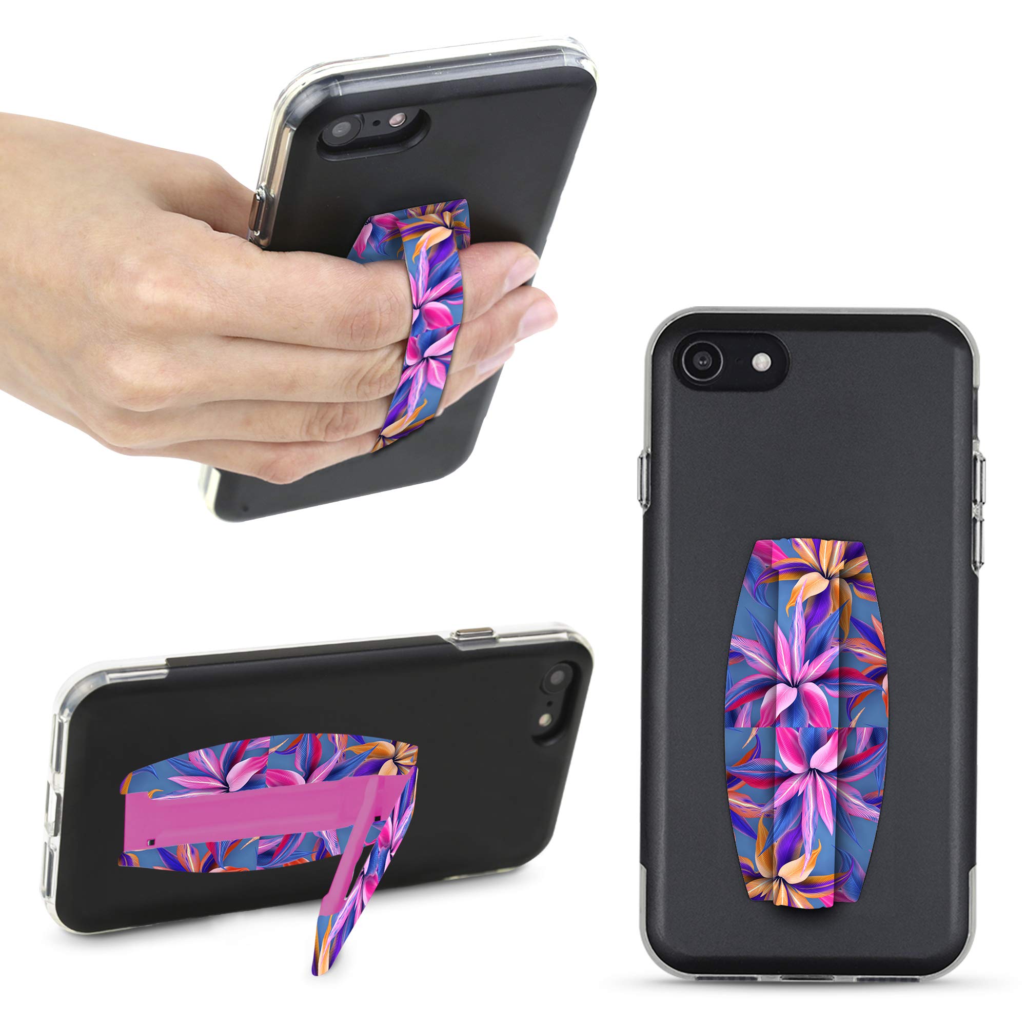 Gear Beast Universal Cell Phone Grip - Ultra Slim Elastic Finger Holder & Phone Stand for iPhone, Samsung, Google Pixel | Secure Grip, Hands-Free Viewing | Perfect for Commuting, Gym, and Video Calls