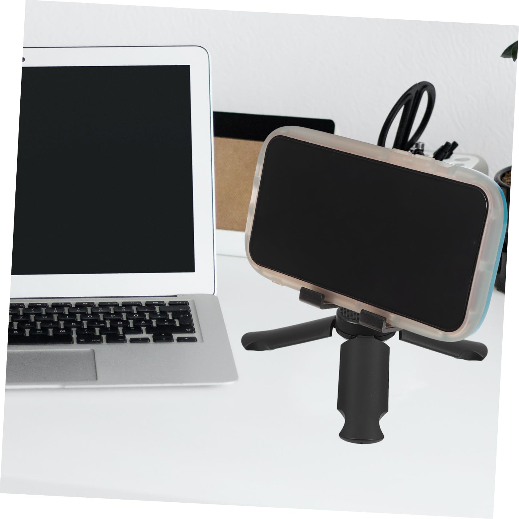 OSALADI 5-Piece Portable Tripod Stand Kit - Adjustable Camera Desk Mount with Tripod Head & Adapter for DSLR/Smartphone - Perfect for Vlogging, Live Streaming & Photography