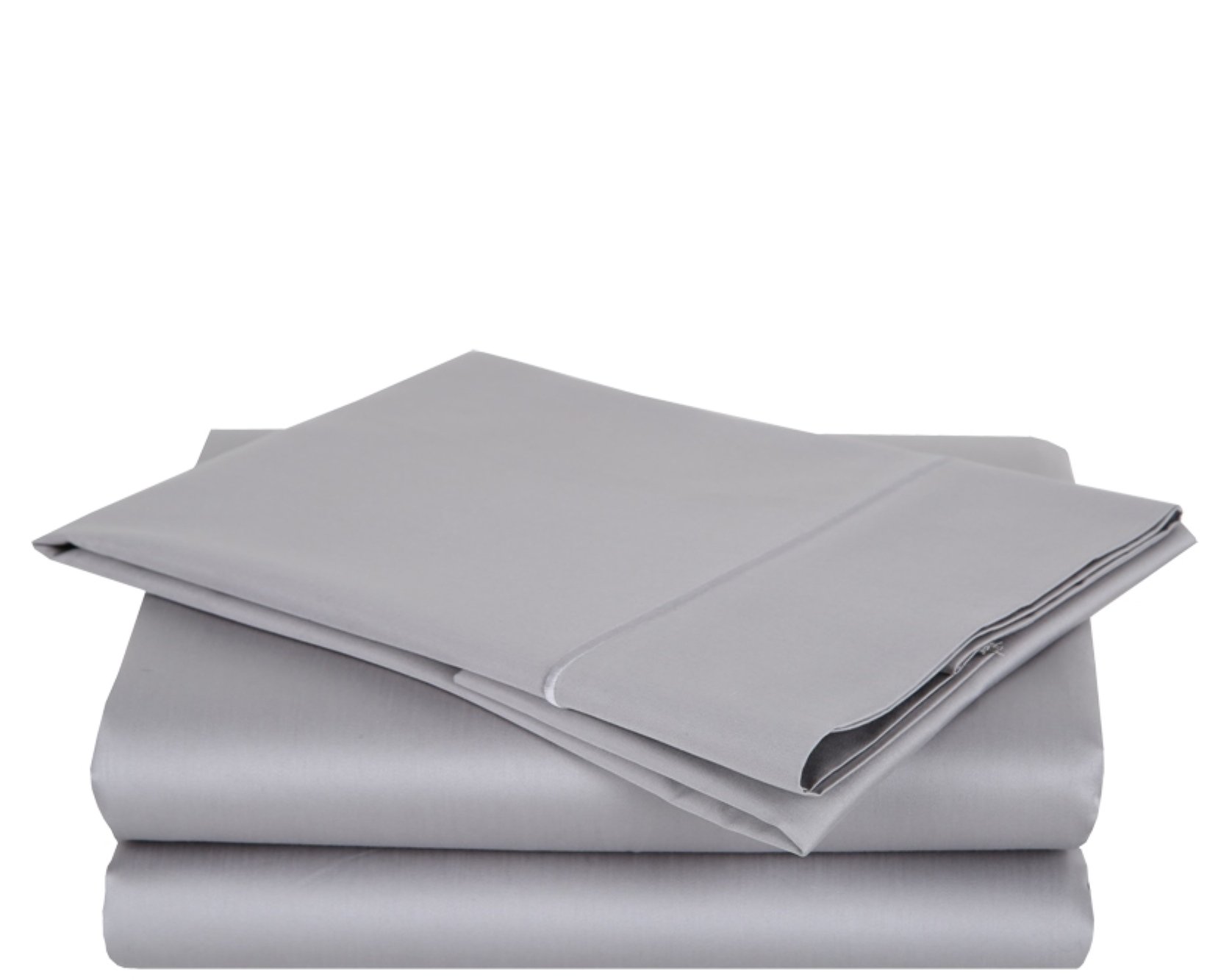 Affluence 1000-Thread-Count 100% Cotton Sateen Sheet Set - Queen Size, Delorean Grey | Ultra Soft Luxury Bed Sheets for Hotel-Style Comfort & Better Sleep