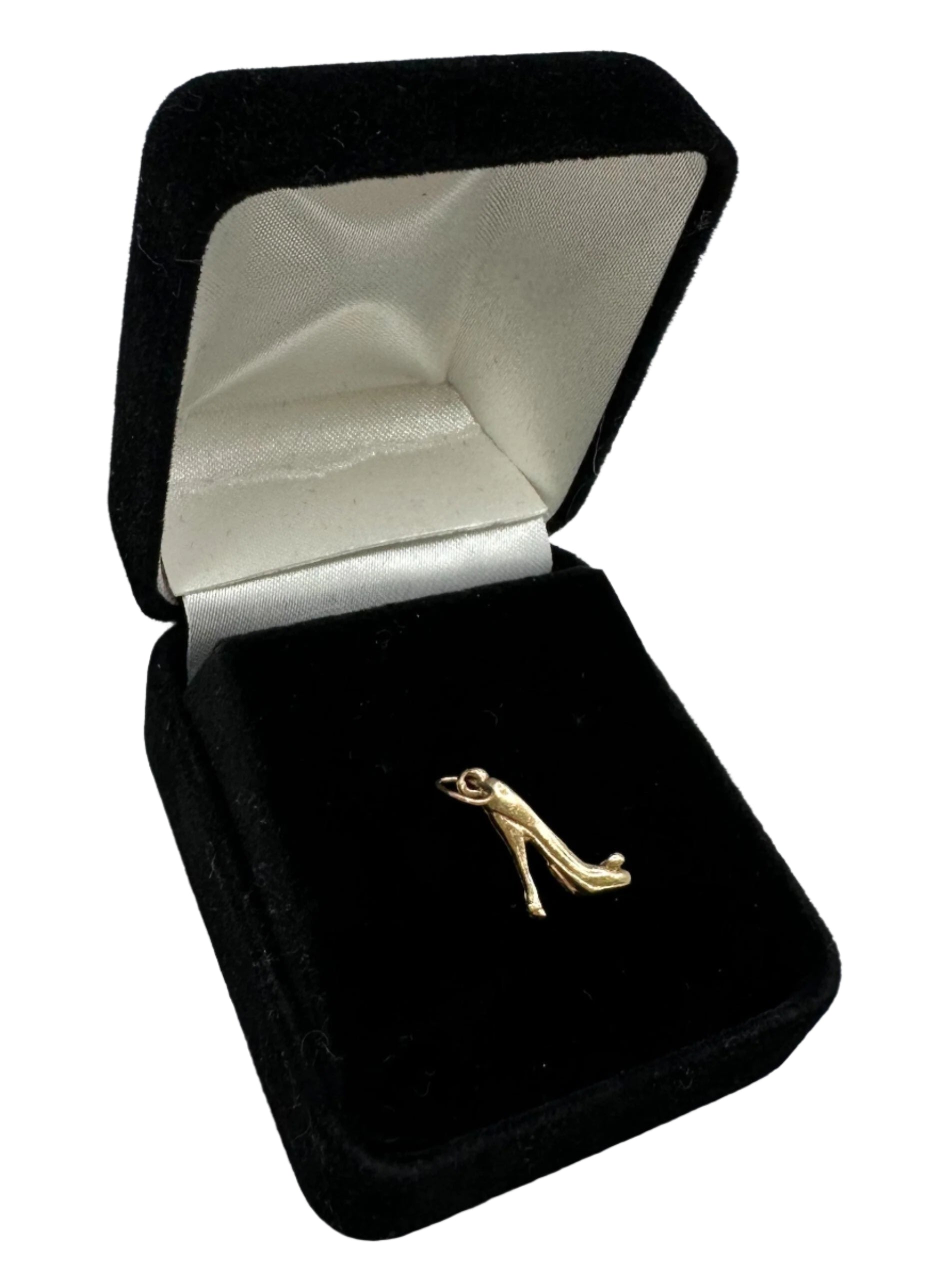 14K Yellow Gold Stiletto Heel Charm Pendant - 1.1 Grams - Elegant Jewelry Gift for Women, Perfect for Necklaces, Bracelets & Special Occasions