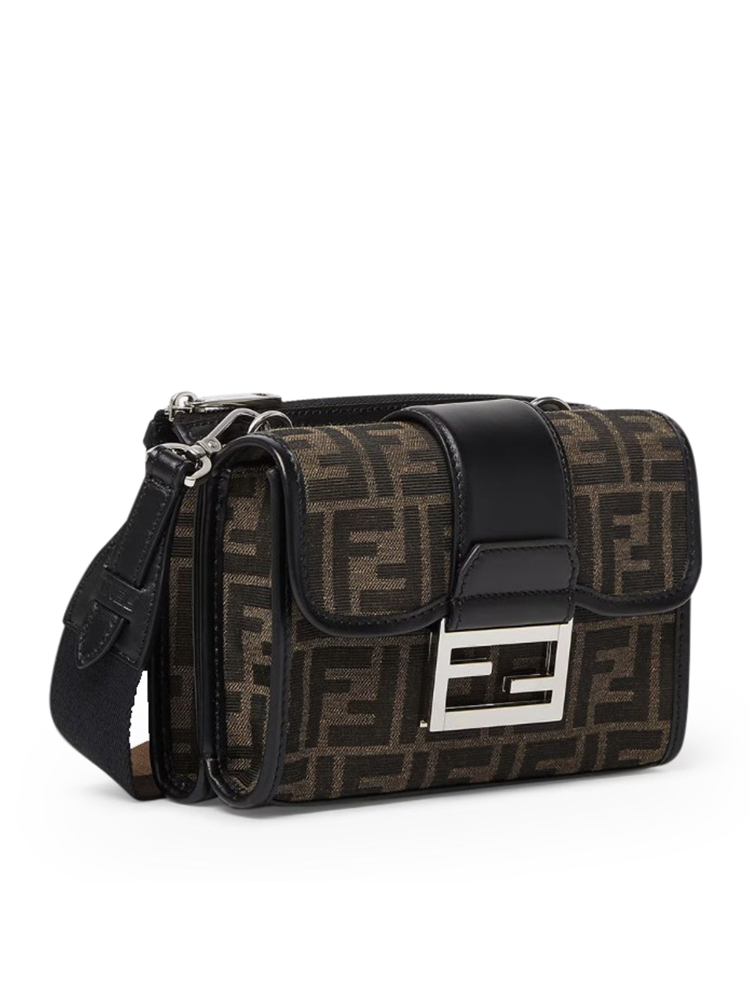 Fendi Double Baguette Handbag in Brown - 7VA649ALWK F0L3TTobaccomoroblackpall | Luxury Designer Crossbody Bag for Women, Perfect for Parties, Work & Everyday Use