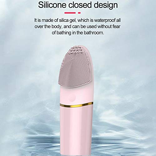 LEYTON Mini Electric Cleansing Brush - Silicone Sonic Facial Cleanser for Deep Pore Cleaning & Skin Massage | Perfect for Daily Skincare Routine & Travel