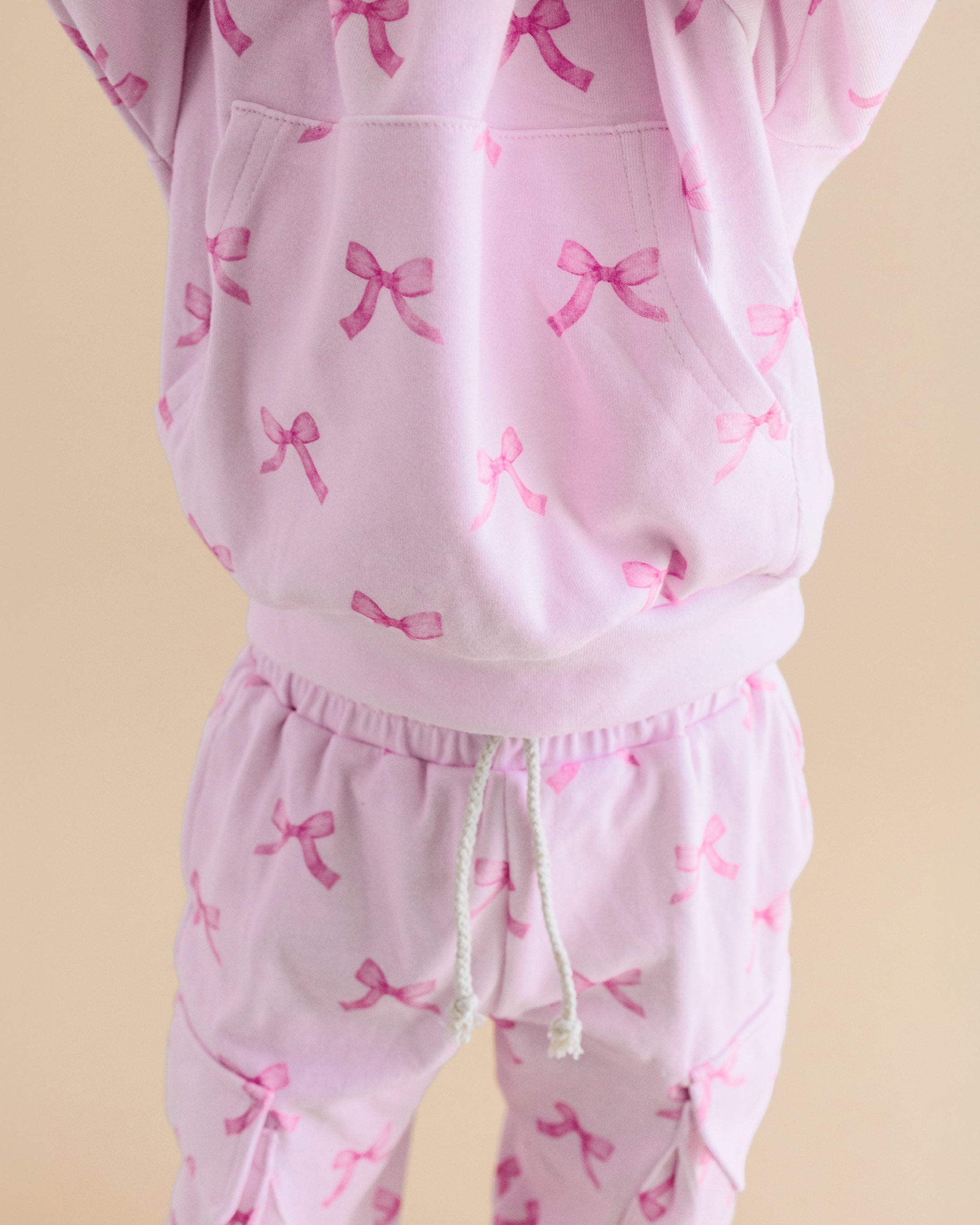 Cargo Jogger Set for Women - Stylish Pink Bows Athletic Outfit | Comfortable Workout Clothes for Running, Yoga & Casual Wear