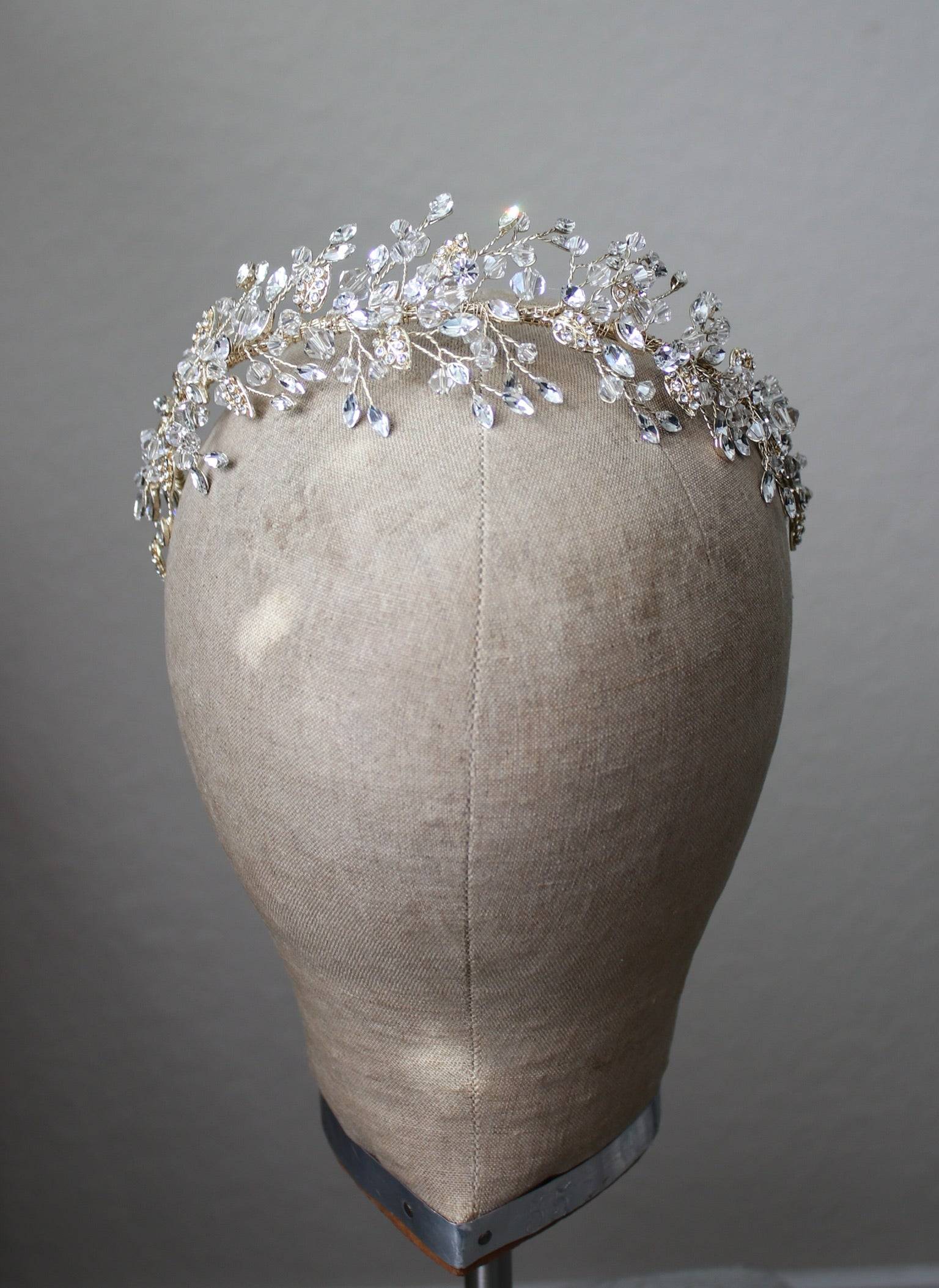 KEIRA Austrian Crystal Headband Tiara - Elegant Rhinestone Hair Accessory for Weddings, Prom & Special Occasions