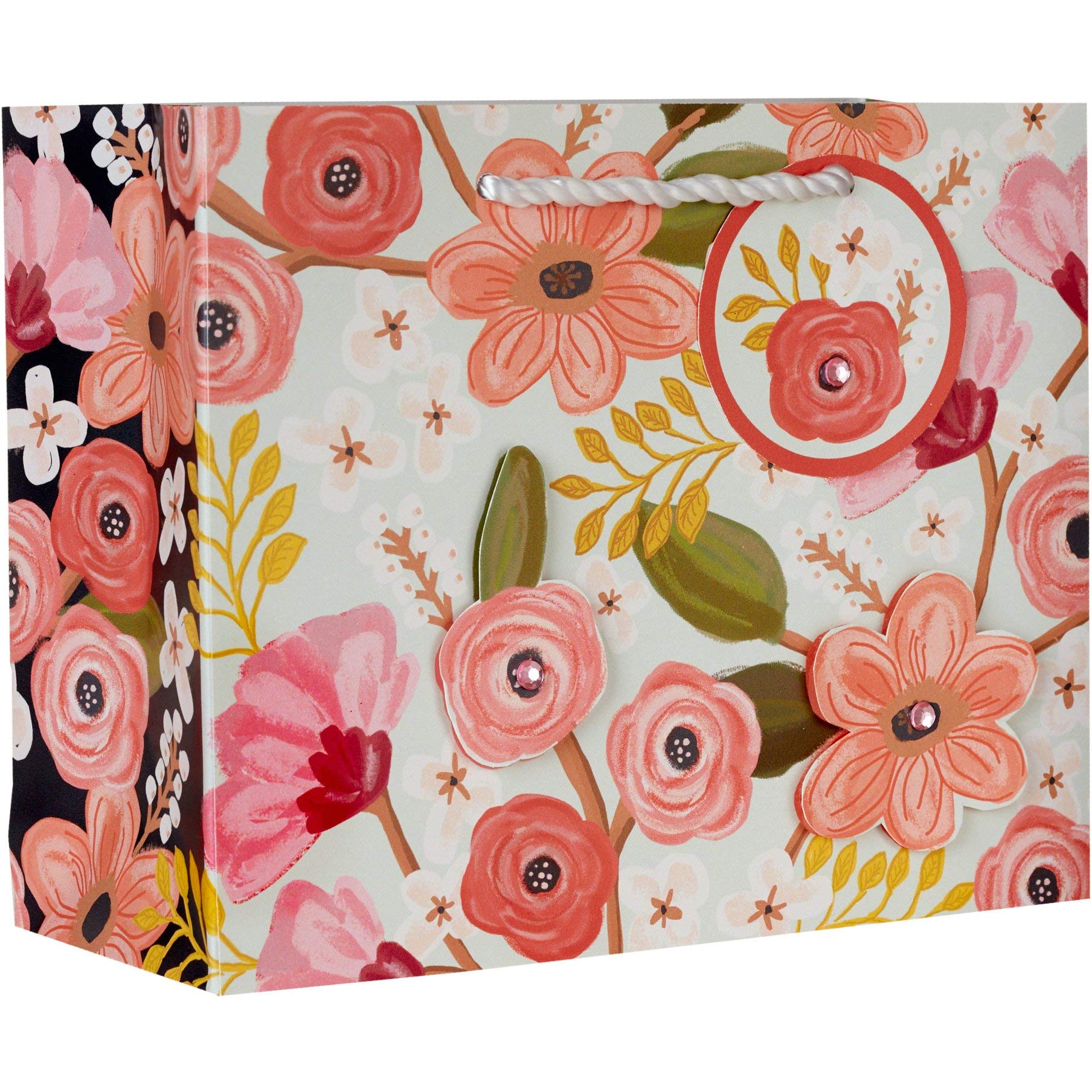 Jillson Roberts Medium Bags - 120 Pcs Gypsy Floral Print Gift Bags for Parties, Weddings & Events | Bulk Wholesale Packaging