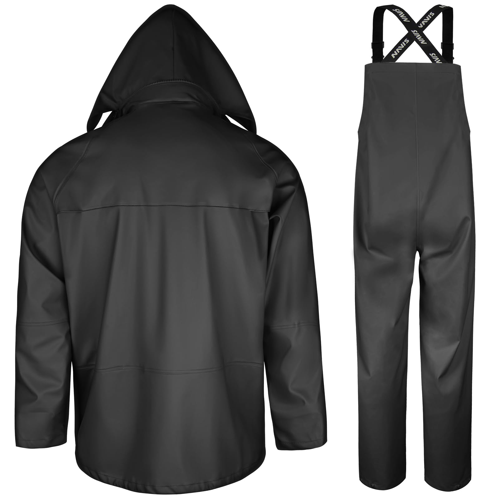 Men's Waterproof Workwear Rain Suit Set - Heavy Duty PRO Jacket & Bib Overalls for Construction, Fishing & Outdoor Jobs | All-Weather Protection & Comfort