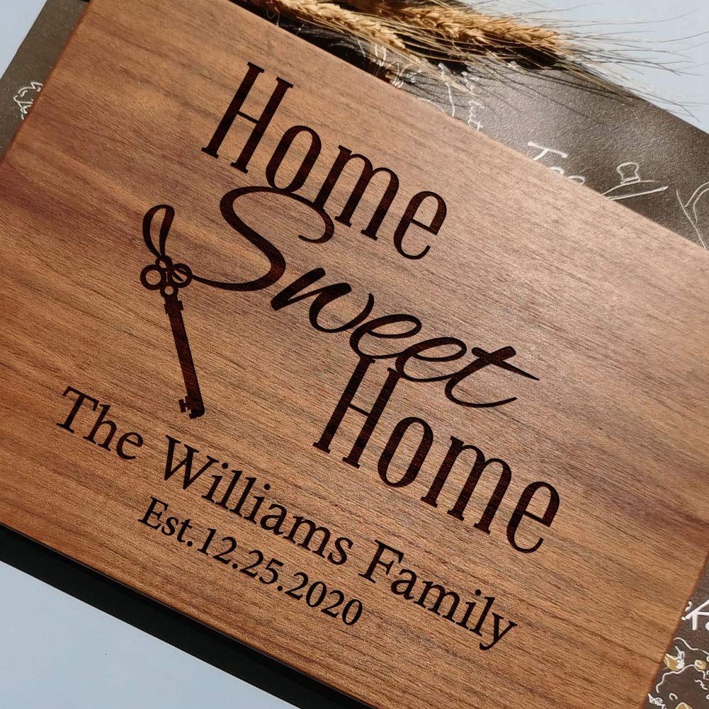 Personalized Wooden Cutting Board - Unique Housewarming Gift for Men, Women, Couples & Newlyweds - Custom Home Decor for New Apartments & First Homes - Perfect for Kitchen, Wedding & Anniversary Gifts - Engraved 