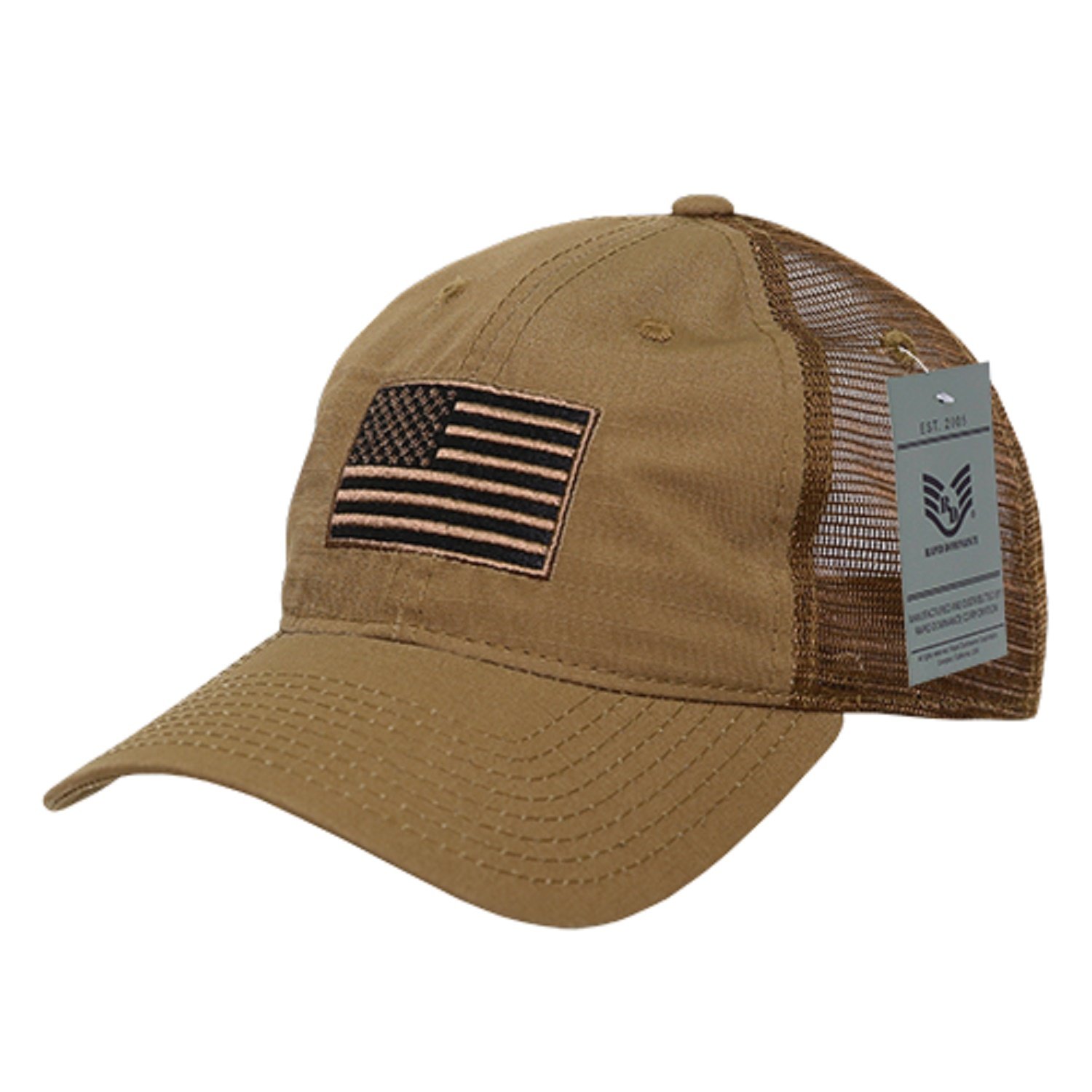 USA Flag Ripstop Mesh Trucker Hat for Outdoor Adventures