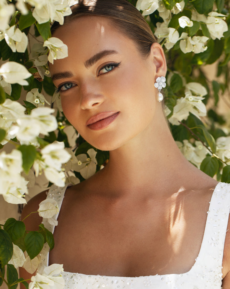 Elegant Wedding Earrings - Romantic Soft Statement Flower Design by Lola Knight | Perfect for Bridal Accessories, Bridesmaid Gifts & Special Occasions