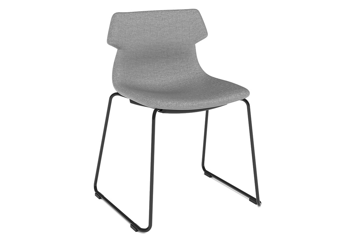 Wave Fabric Visitor Chair with Sled Base - Comfortable & Durable Office Guest Seating for Reception, Waiting Room, and Conference Areas
