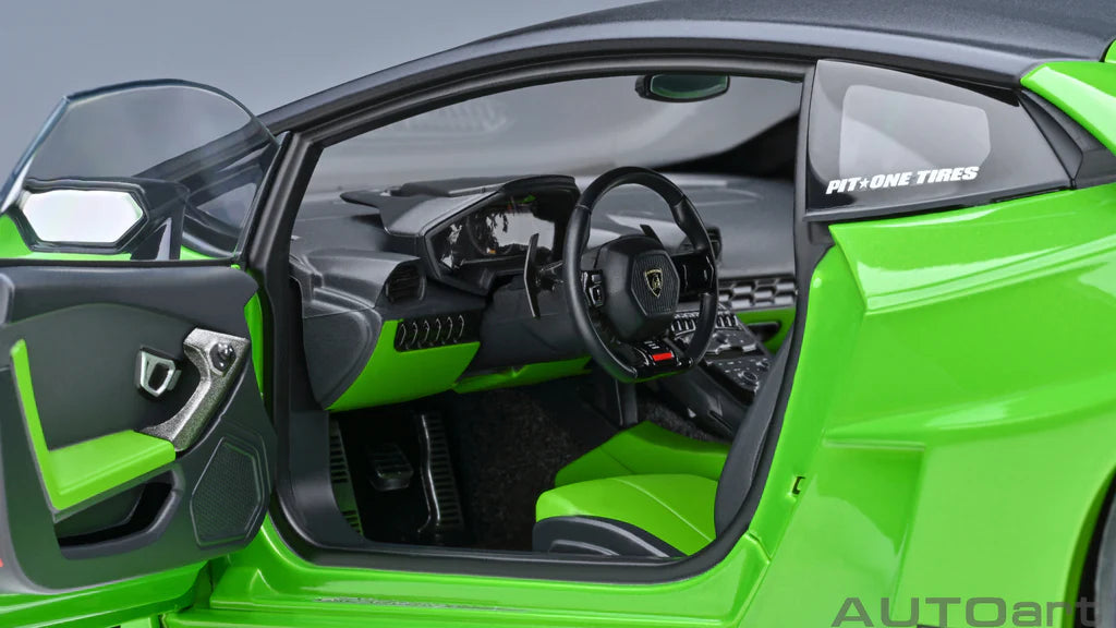 AUTOart 1:18 Scale Lamborghini Huracan GT LBWK Silhouette Works Diecast Model Car - Pearl Green Finish | Collectible Display Piece for Car Enthusiasts & Home/Office Decoration