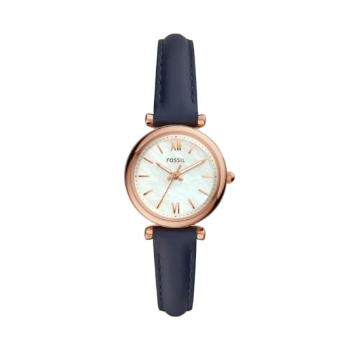 Blue Leather/Rose Gold/MOP