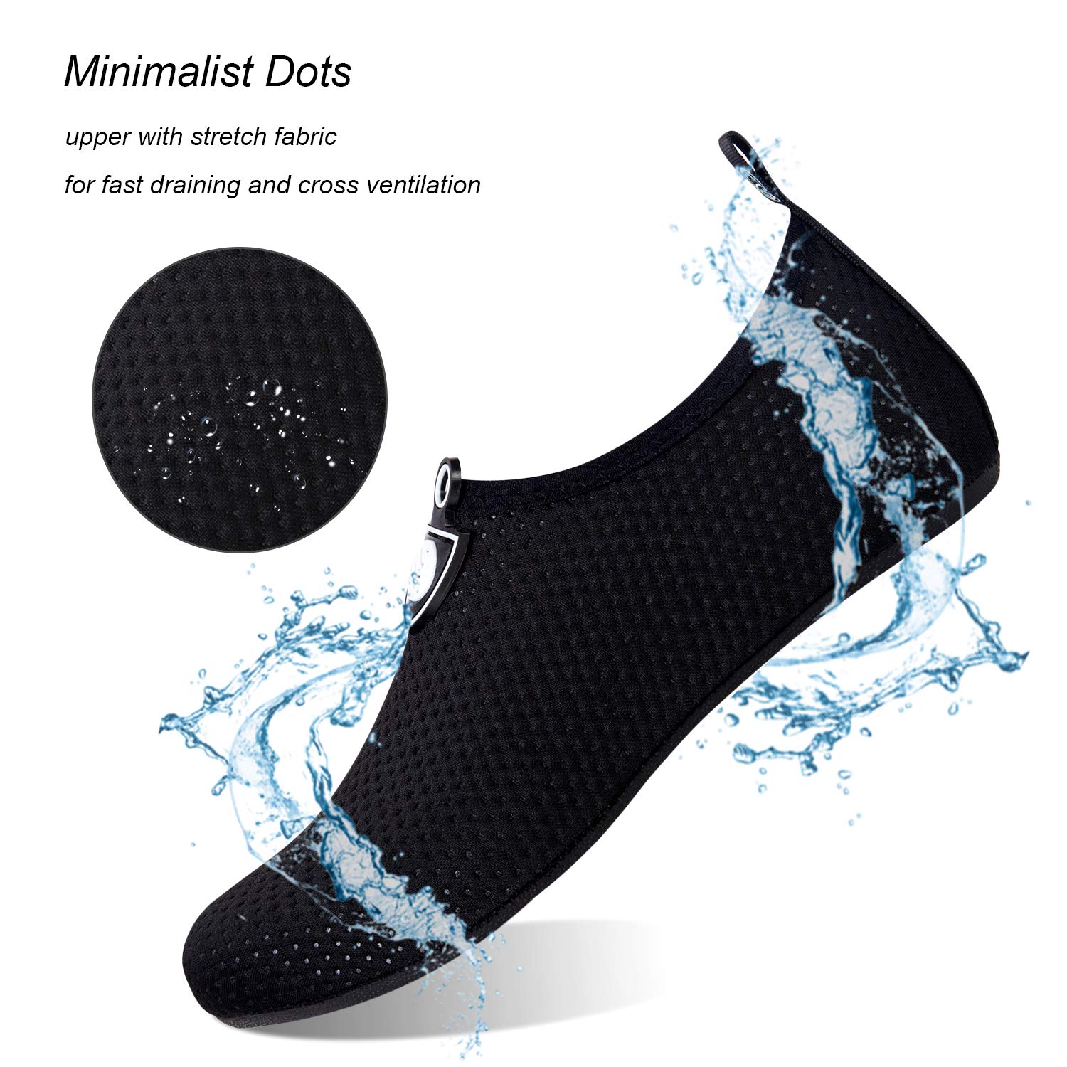 WateLves Water Shoes for Women & Men - Barefoot Quick-Dry Aqua Socks for Beach, Swim, Surf, Yoga & Exercise - Lightweight & Breathable with Translucent Soles - Perfect for Water Sports, Pool, and Outdoor Activities