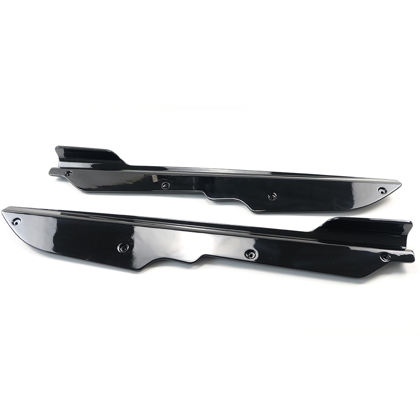 Glossy Black Side Skirts 2PCS for 2020-2023 Chevrolet Corvette C8 Stingray & Z51 Models - Rocker Panel Extensions & Diffuser Lips (V1 Style) | Enhances Aerodynamics & Sporty Look for Street Racing & Car Shows