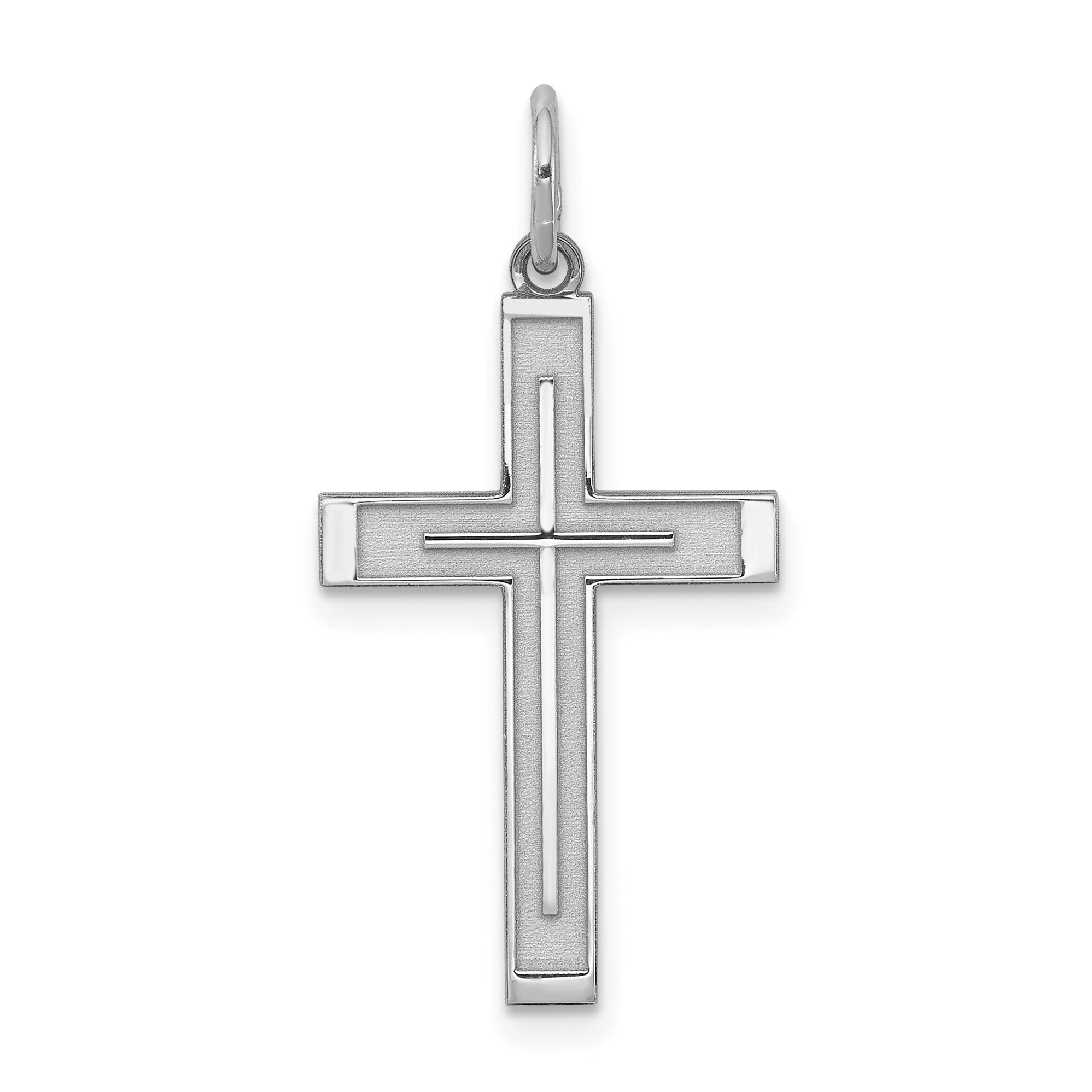 925 Sterling Silver Cross Charm Pendant for Necklace - Perfect for Gifts, Religious Jewelry & Everyday Wear