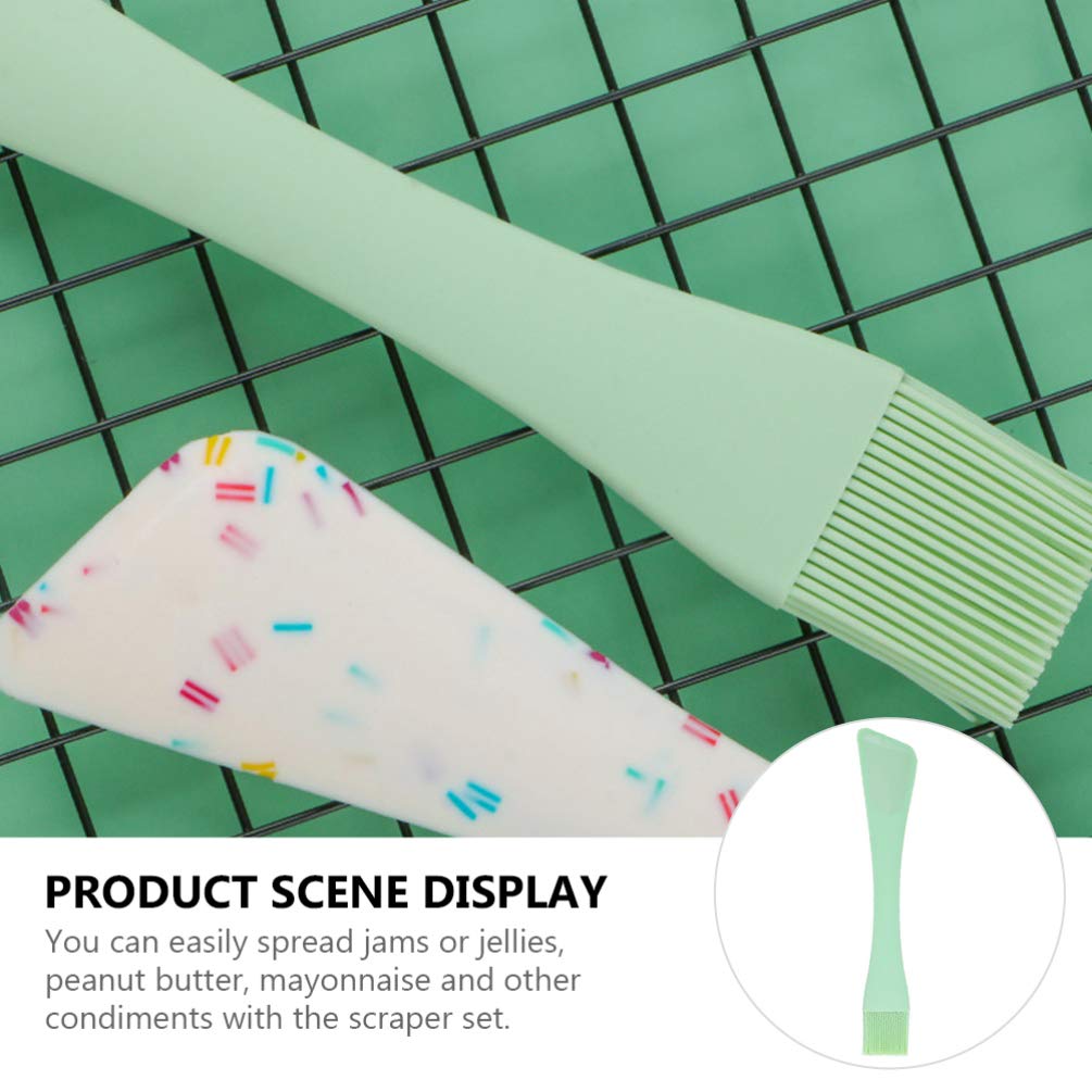Dual Head Silicone Spatula & Oil Brush - 2-in-1 Baking Tool for Cake Decorating, Dough Scraping, Cream Spreading - Perfect for Kitchen, Baking & Cooking Essentials
