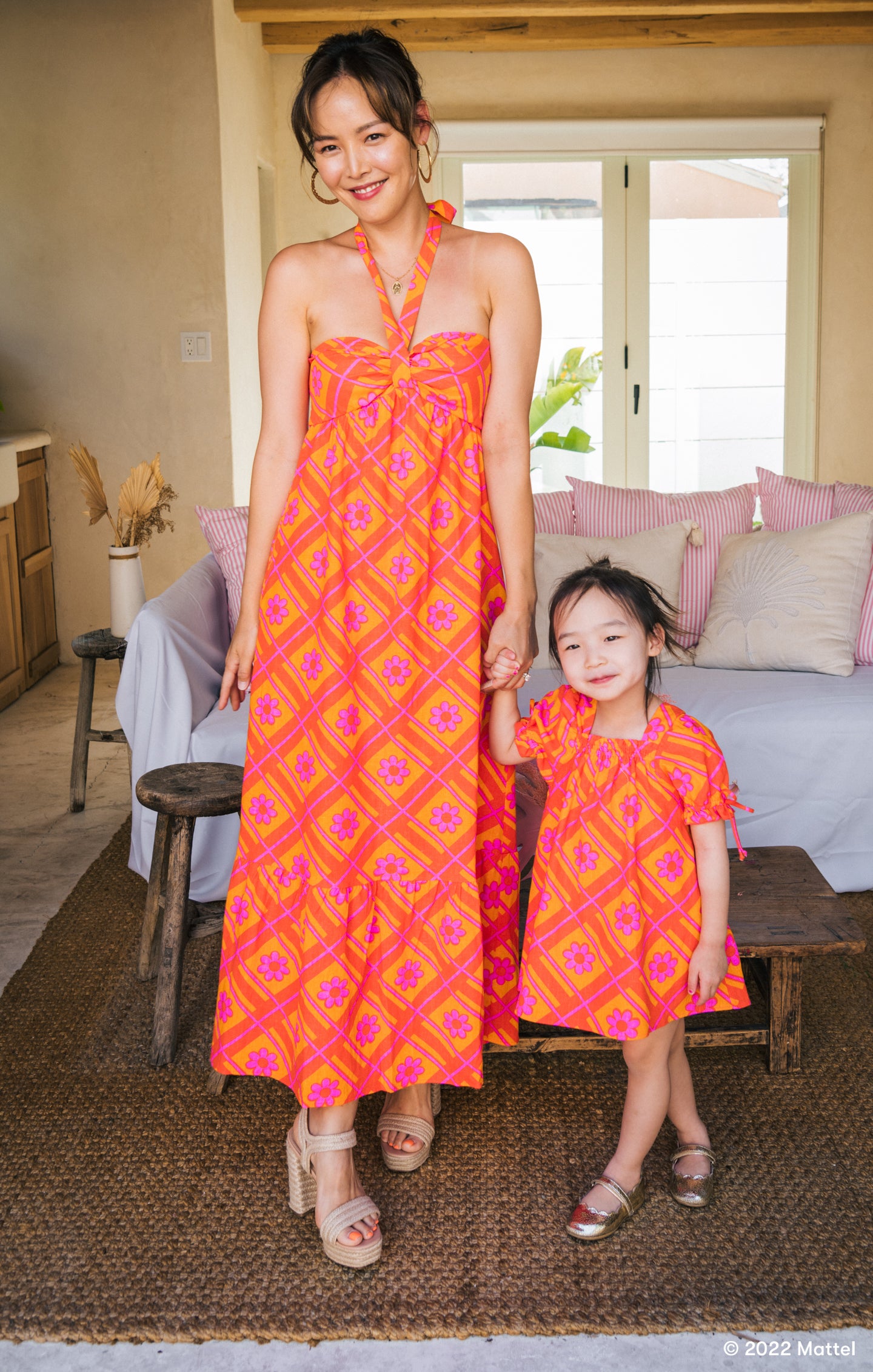 Stylish Midge Midi Dress with Malibu Daisy Print - Perfect for Beach Vacations & Summer Parties