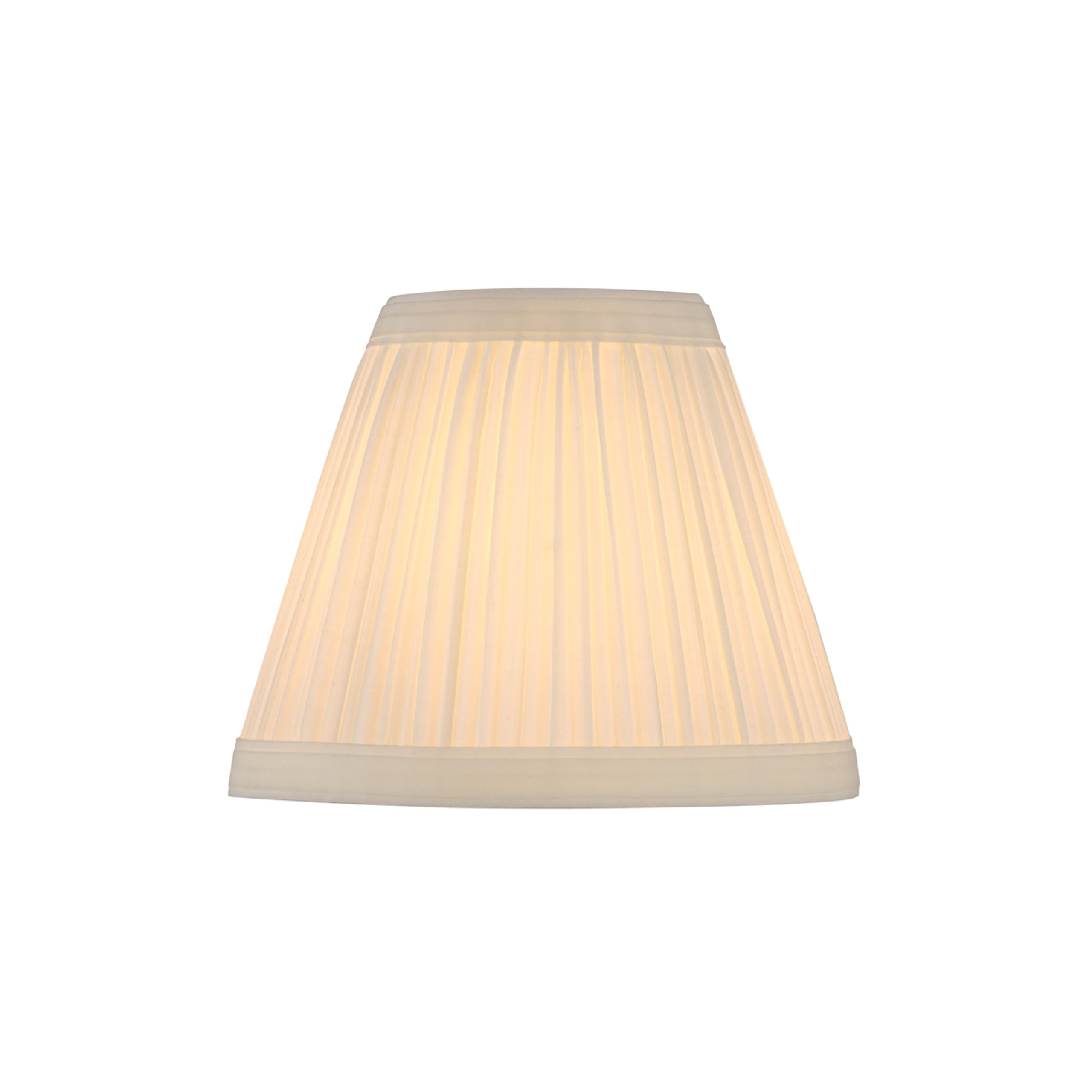 Aspen Creative 33121-5 Small Pleated Empire Clip-On Lamp Shades, Off White - 3