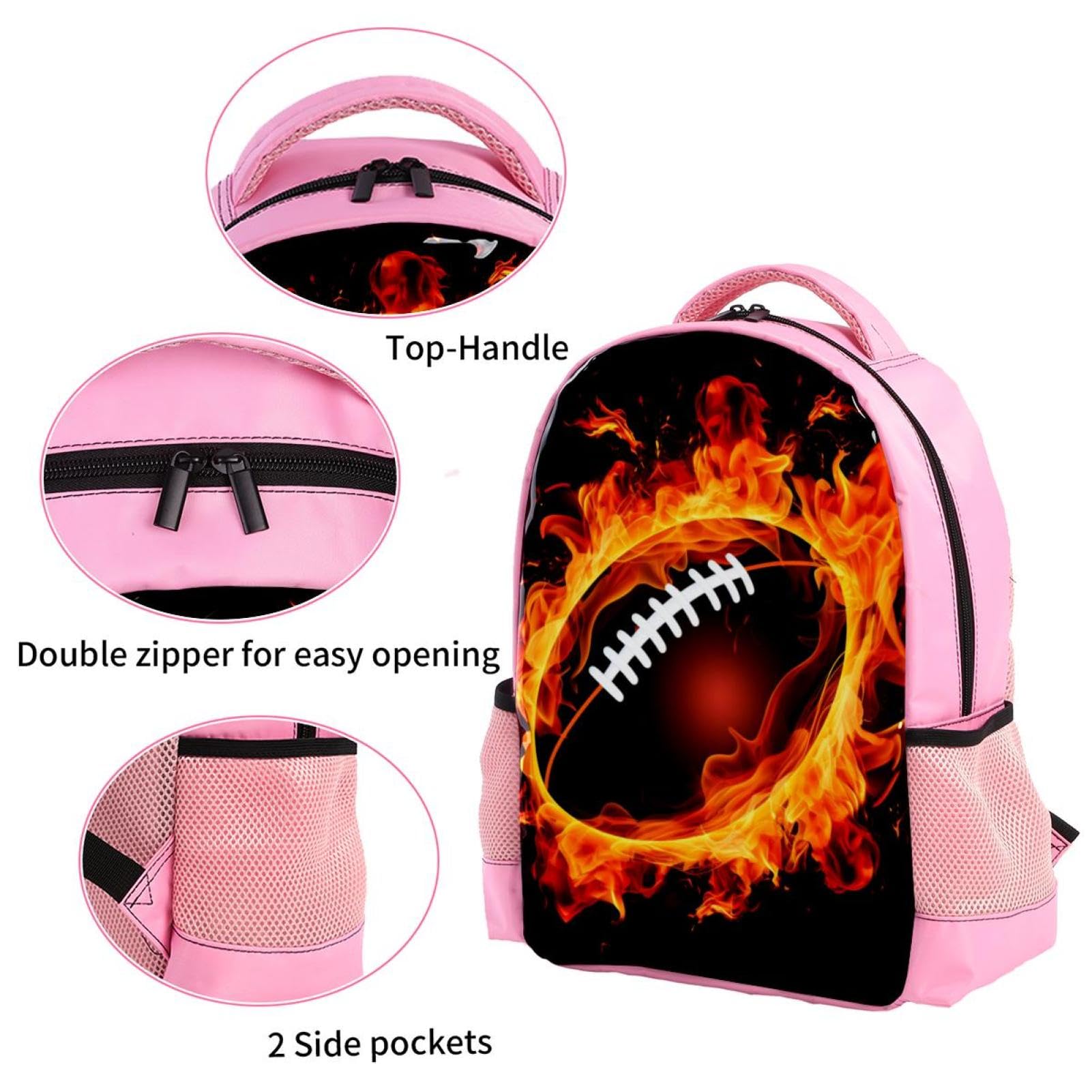 Stylish Travel Backpack for Women & Men - Durable American Football Design Backpack for Work, Gym, Hiking & Outdoor Adventures