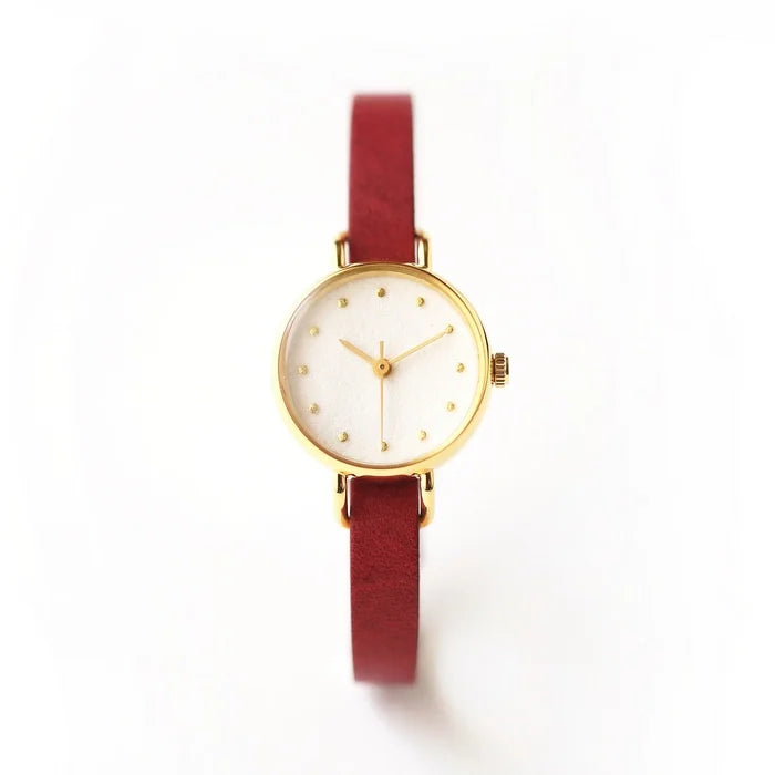 Elegant Women's Crystal Wristwatch - Japanese Handmade White Watch for Formal Events & Daily Wear