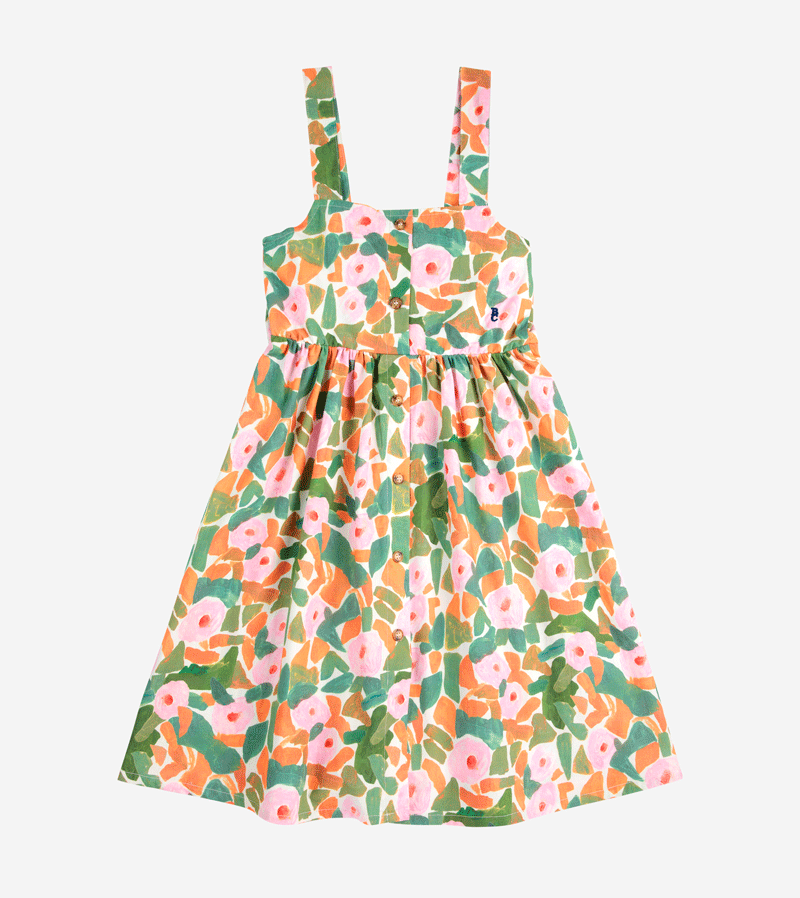 Bobo Choses Floral Strap Dress for Women - Summer Boho Maxi Dress with Adjustable Straps | Perfect for Beach Vacations, Garden Parties & Date Nights