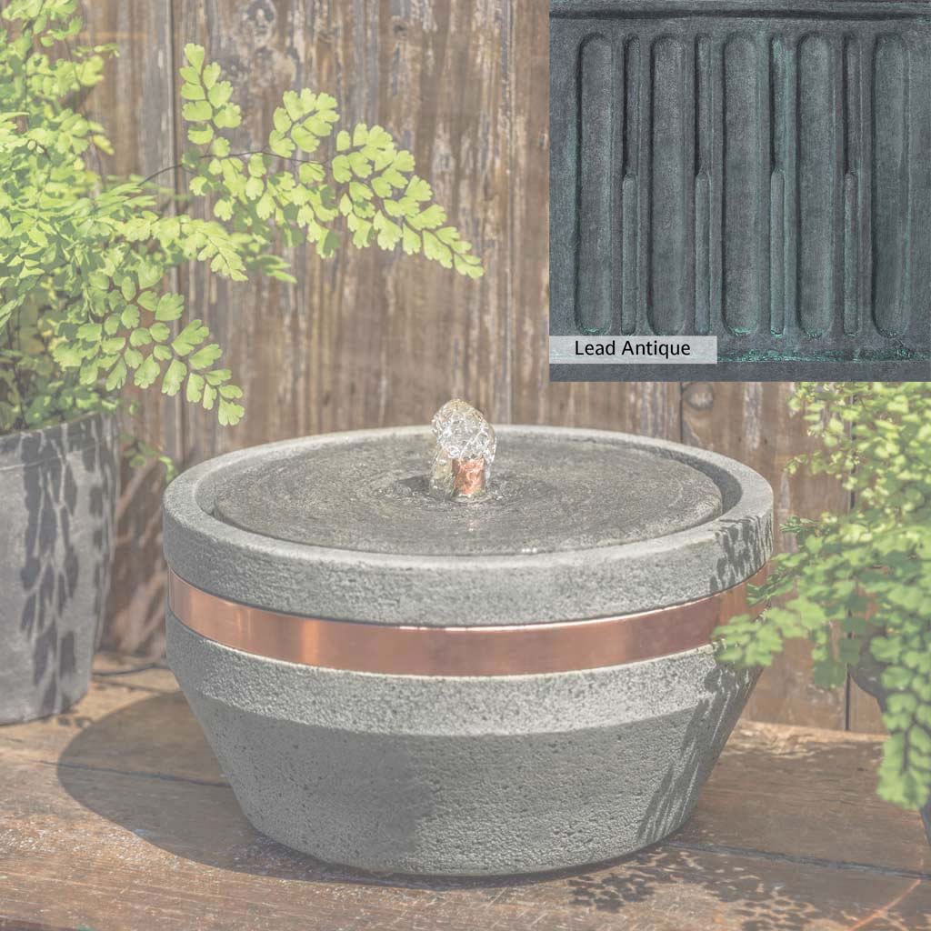 Campania International M Series Bevel Fountain - Elegant Outdoor Garden Water Feature for Patio, Yard, and Landscape Decor | Perfect for Backyard, Poolside, and Terrace Ambiance
