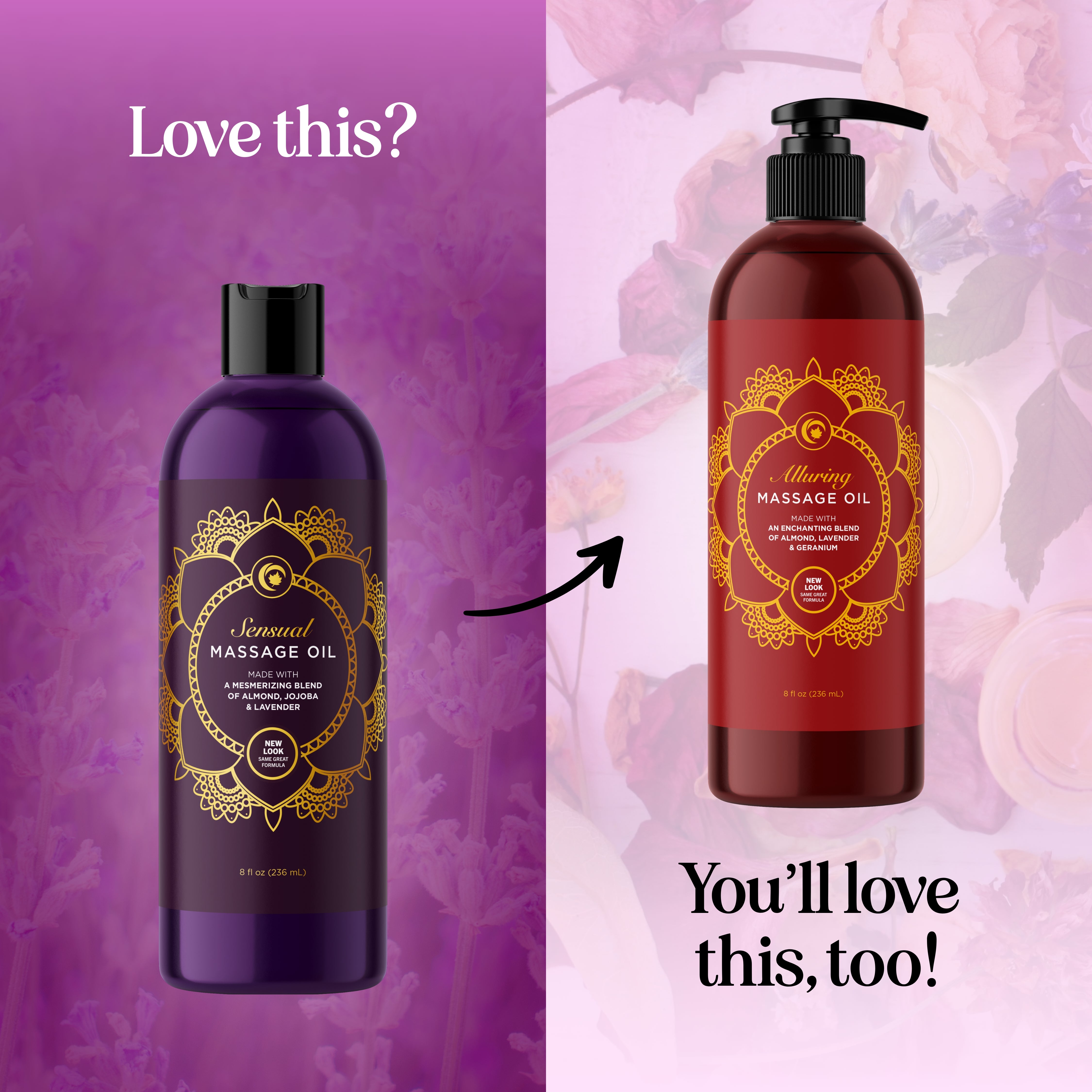 Premium Sensual Massage Oil for Couples - Relaxing & Aromatherapy Body Oil with Natural Ingredients - Perfect for Romantic Evenings & Spa Nights at Home