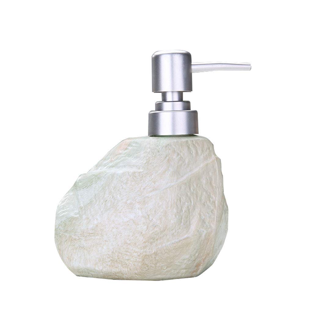 Nordic Ceramic Lotion Bottle with Marble Texture - Reusable Hand Soap Dispenser for Bathroom, Kitchen, Hotel & Home Decor - Eco-Friendly Liquid Soap Container for Vanity, Sink, and Countertop Organization