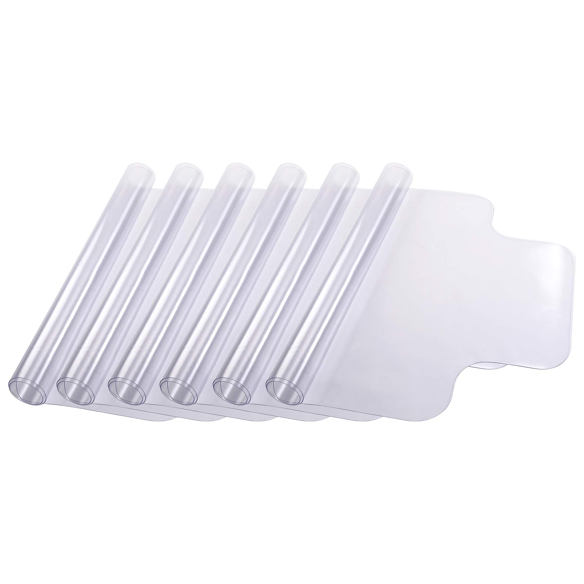 Yescom 6 Pack Clear PVC Anti-Slip Office Chair Mat for Hardwood Floors 48