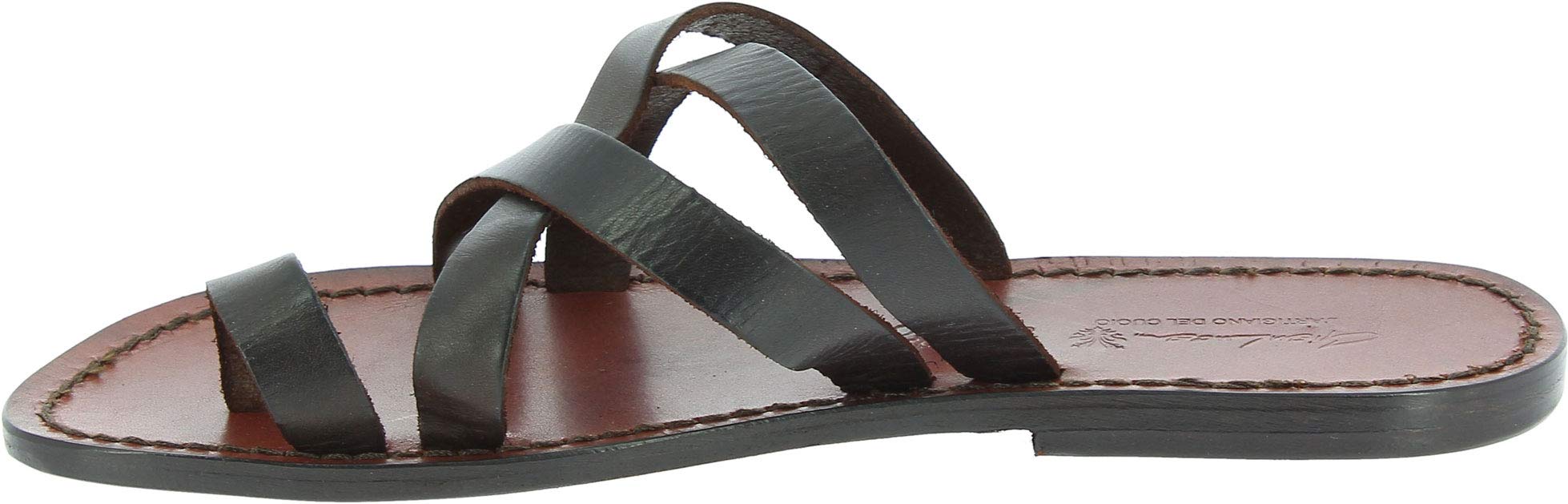Handmade Men's Leather Slippers by Gianluca - Premium Italian Crafted Comfort for Home & Lounge Wear