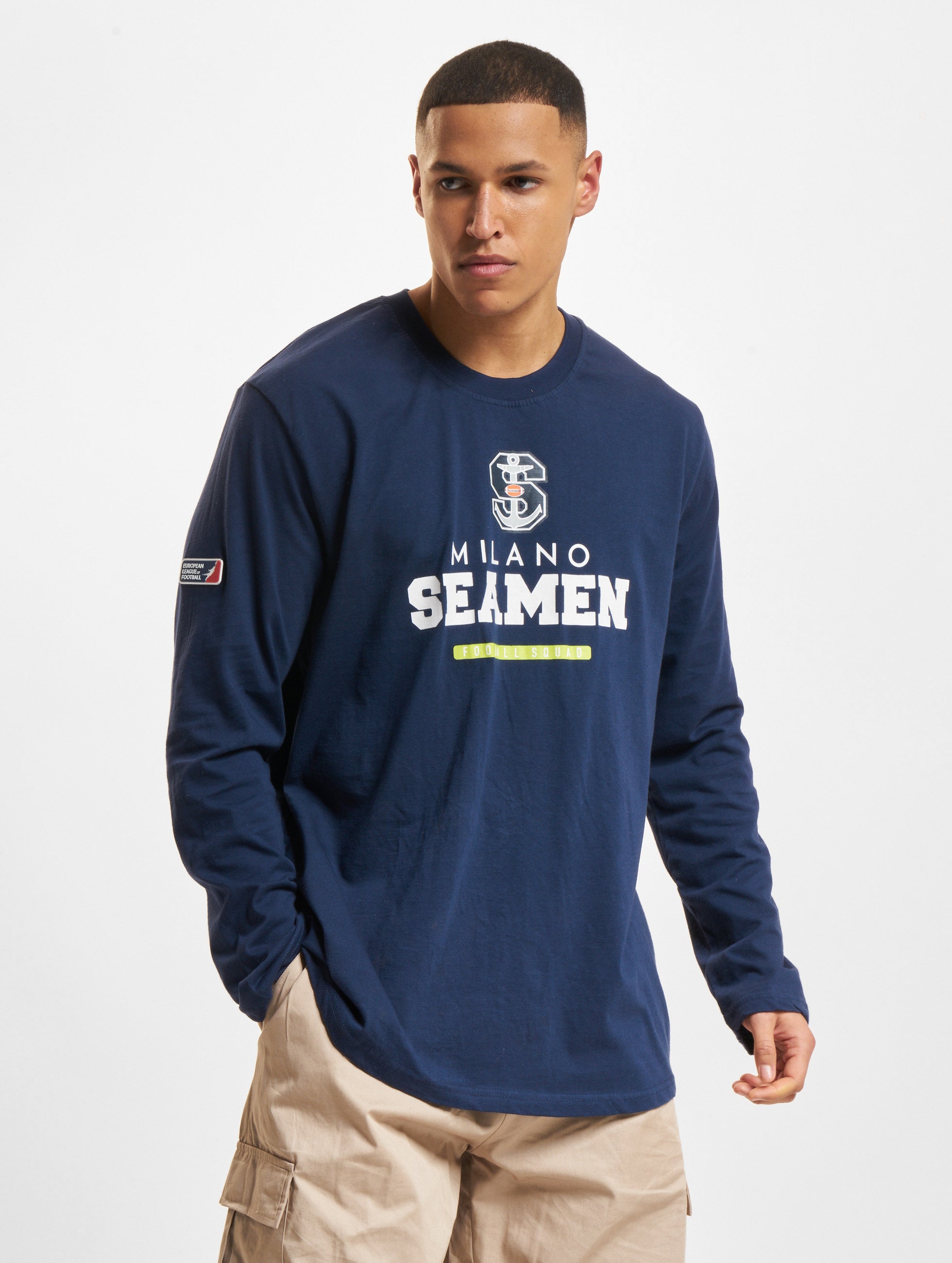 Milano Seamen Long Sleeve Shirt for Men - Comfortable Crew Neck Casual Top for Work & Outdoor Activities
