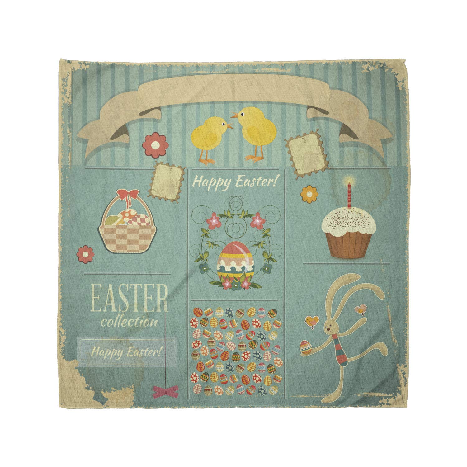 Ambesonne Easter Bandana - Unisex Head & Neck Scarf for Easter Celebrations