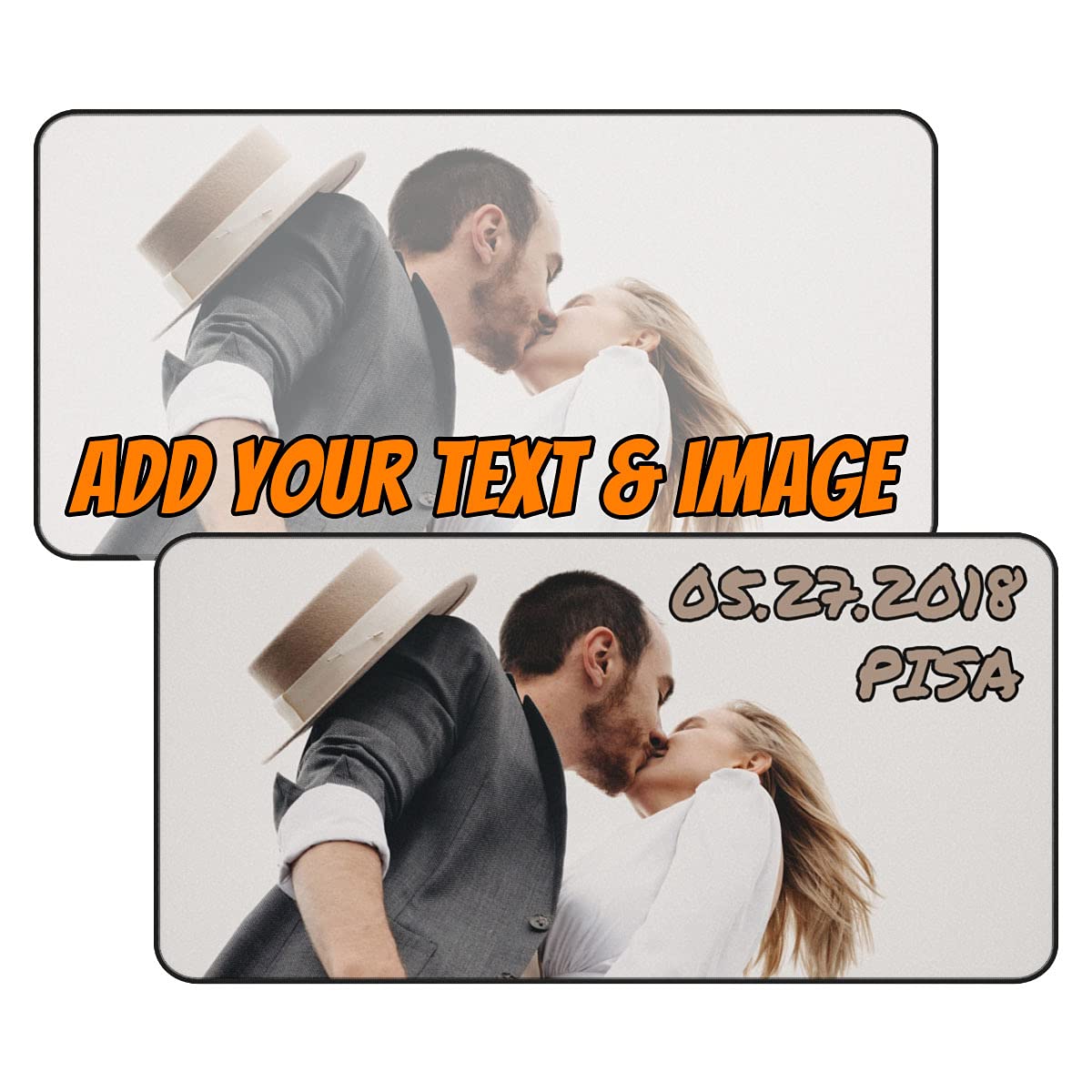 Custom Large Desk Mats 15.5”x31.5” - Personalized Photo & Text Computer Gaming Mouse Pad - Non-Slip Keyboard Mat for Office & Home Workspace - Perfect for Work, Gaming & Study