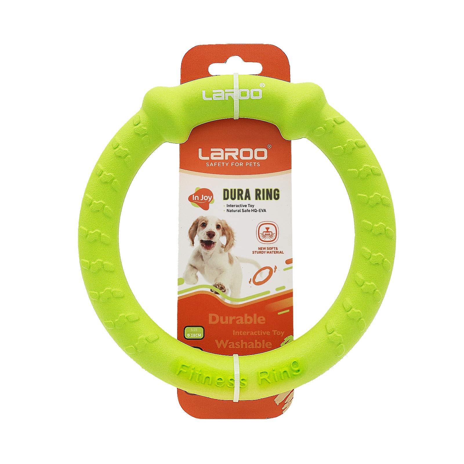 **Durable Dog Toys for Aggressive Chewers - LaRoo Floatable Flying Disc & Tug Toy for Large, Medium, Small Dogs - Interactive Chew Toys for Outdoor Play, Fetch & Training**