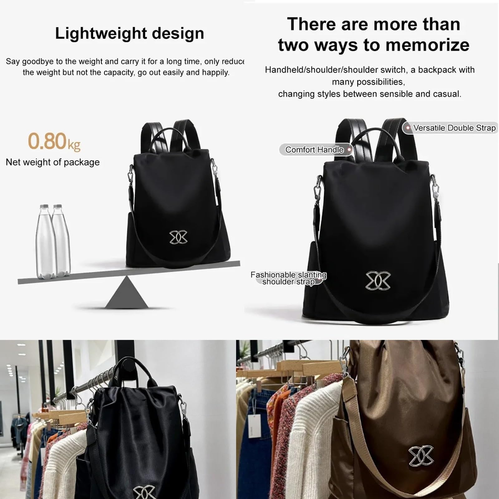 Anti-Theft Large Backpack for Women - Durable Oxford Travel Bag for Commuting & Hiking