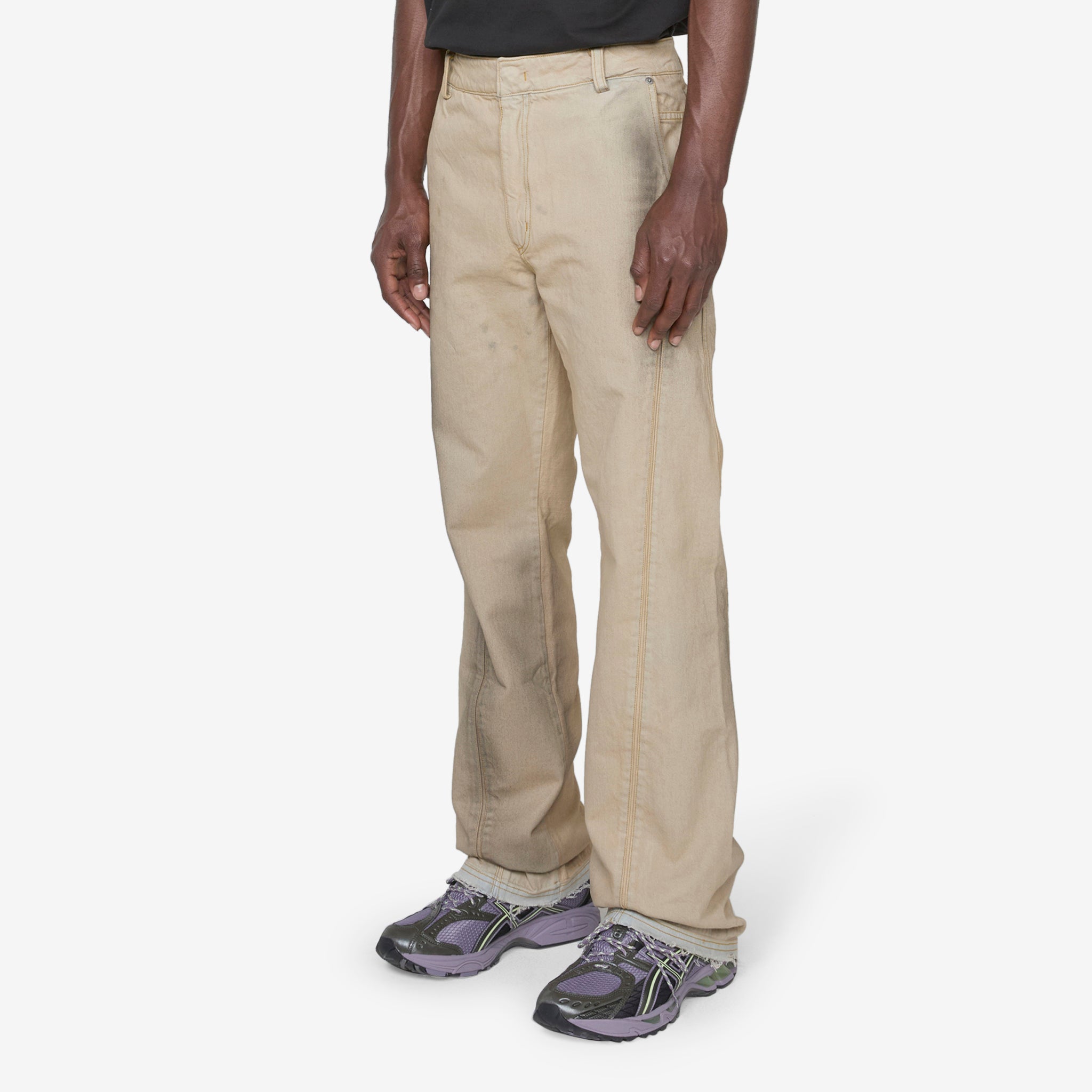 Ep.6 06 Sand Beige Casual Trousers for Men - Perfect for Office, Travel and Everyday Wear