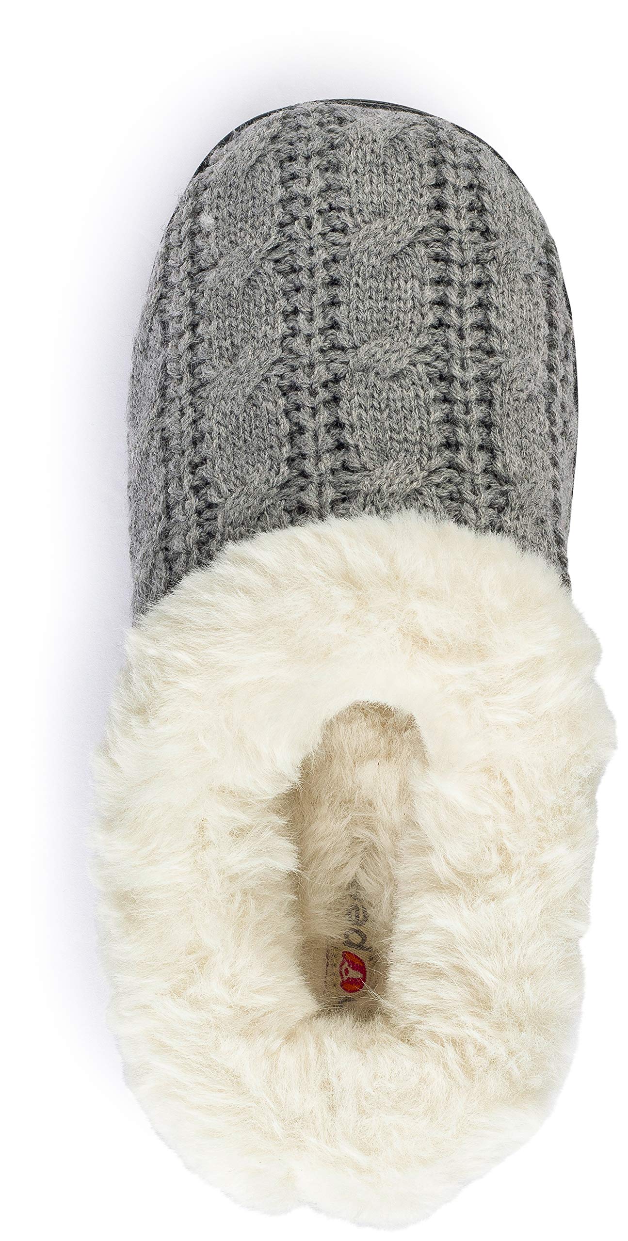 Warm Girls Cable Knit Slippers with Fleece Lining - Cozy Non-Slip House Shoes for Indoor & Outdoor Use - Perfect Winter Gift for Kids & Teens