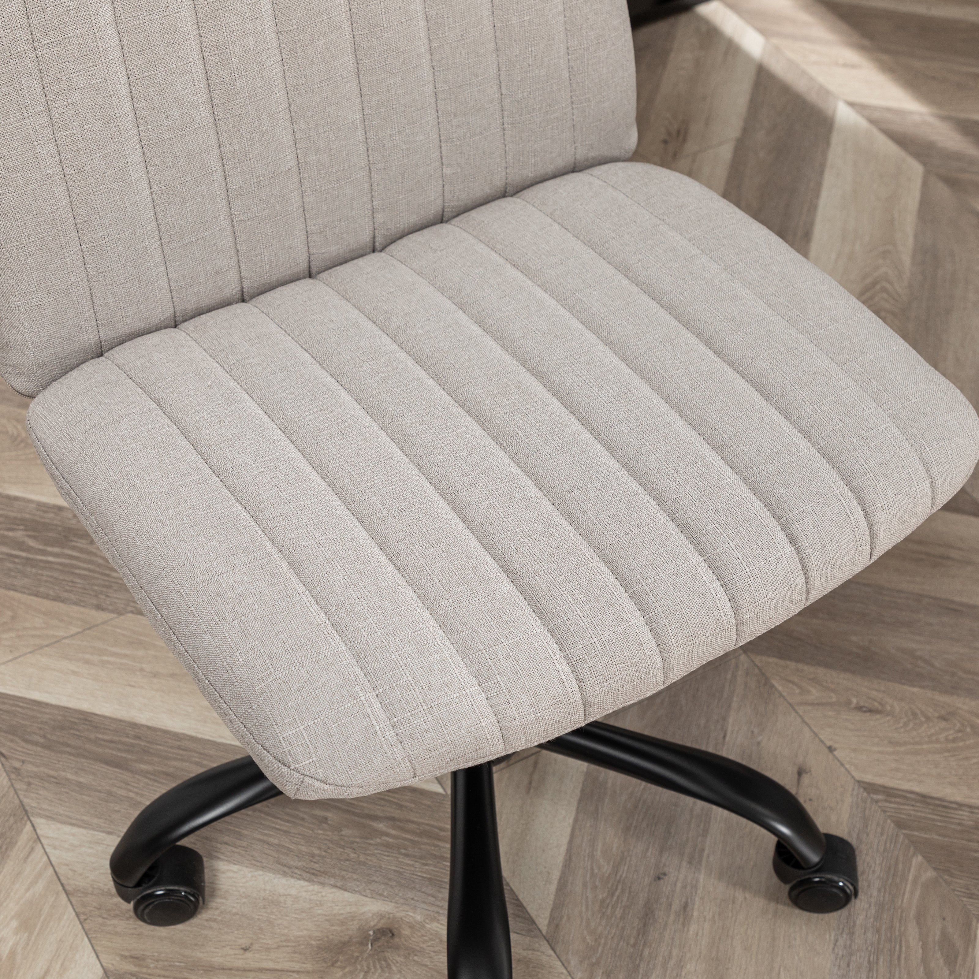 Roundhill Furniture Masar Fabric Swivel Office Chair - Ergonomic Desk Chair with Adjustable Height & Lumbar Support for Home & Office Workspace
